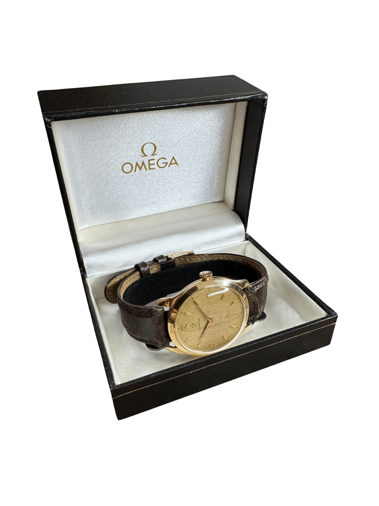 1950er Omega Dress Watch – 18K Roségold – Honeycomb Dial - Shinka