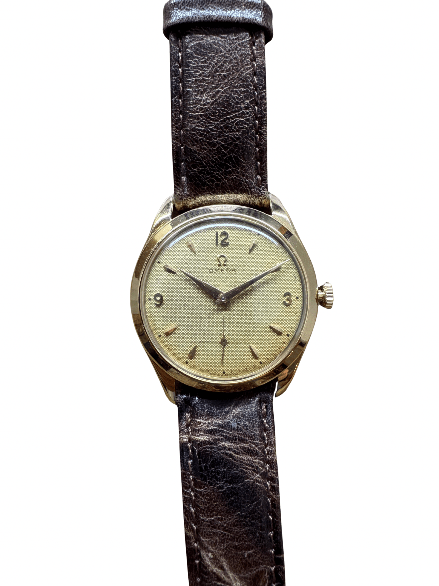 1950er Omega Dress Watch – 18K Roségold – Honeycomb Dial - Shinka