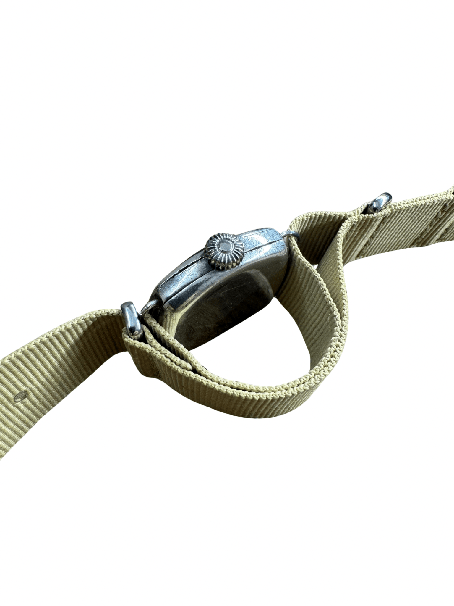 1950s Capucine Military - Style Watch – Full Silver Case - Shinka