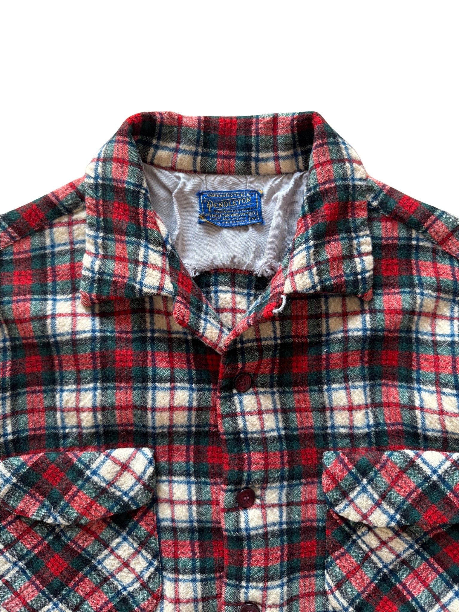 1950‘s Pendleton Plaid Virgin Wool Shirt (M) - Shinka