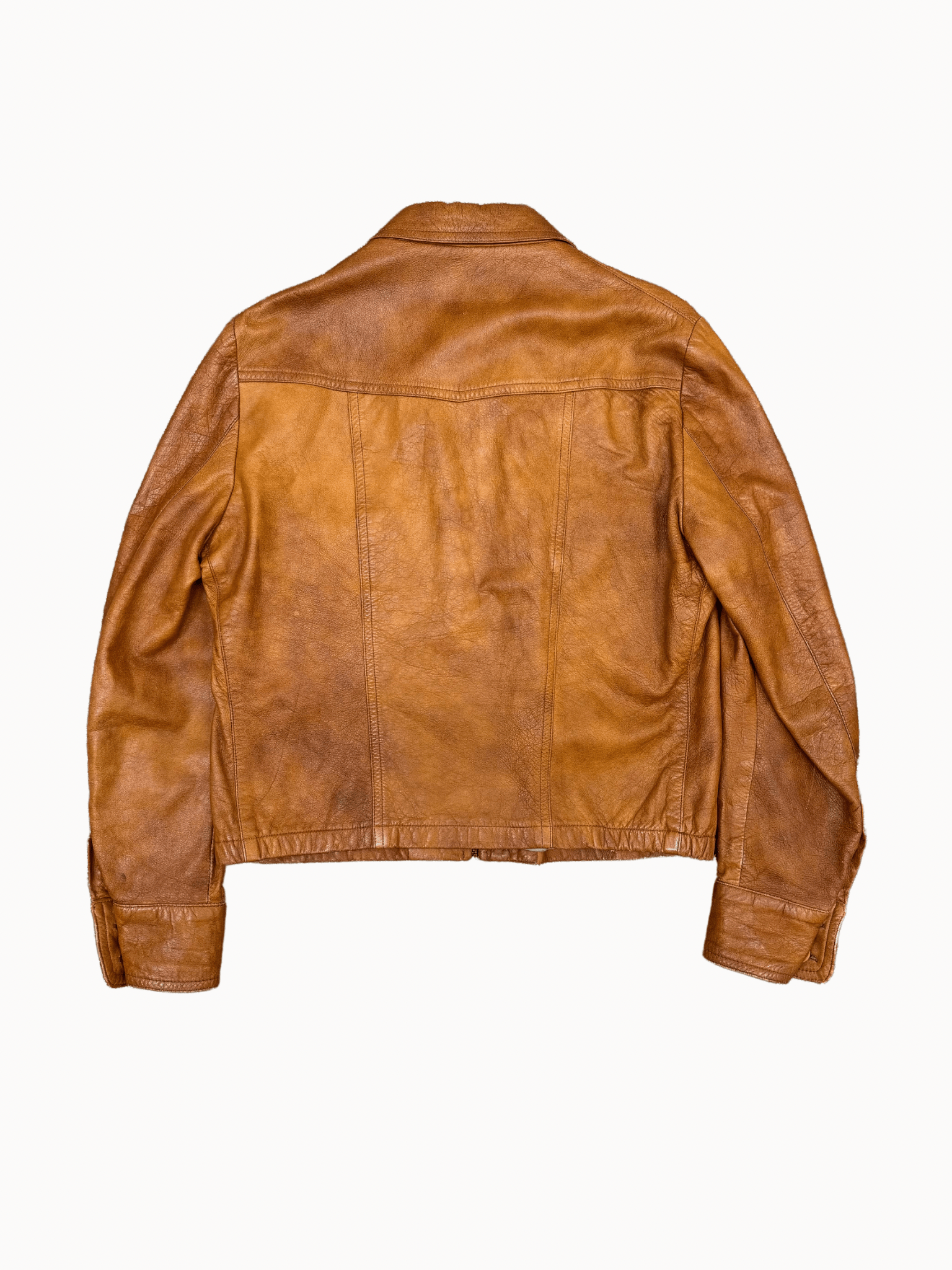 1970s Cognac Leather Jacket (S) - Shinka