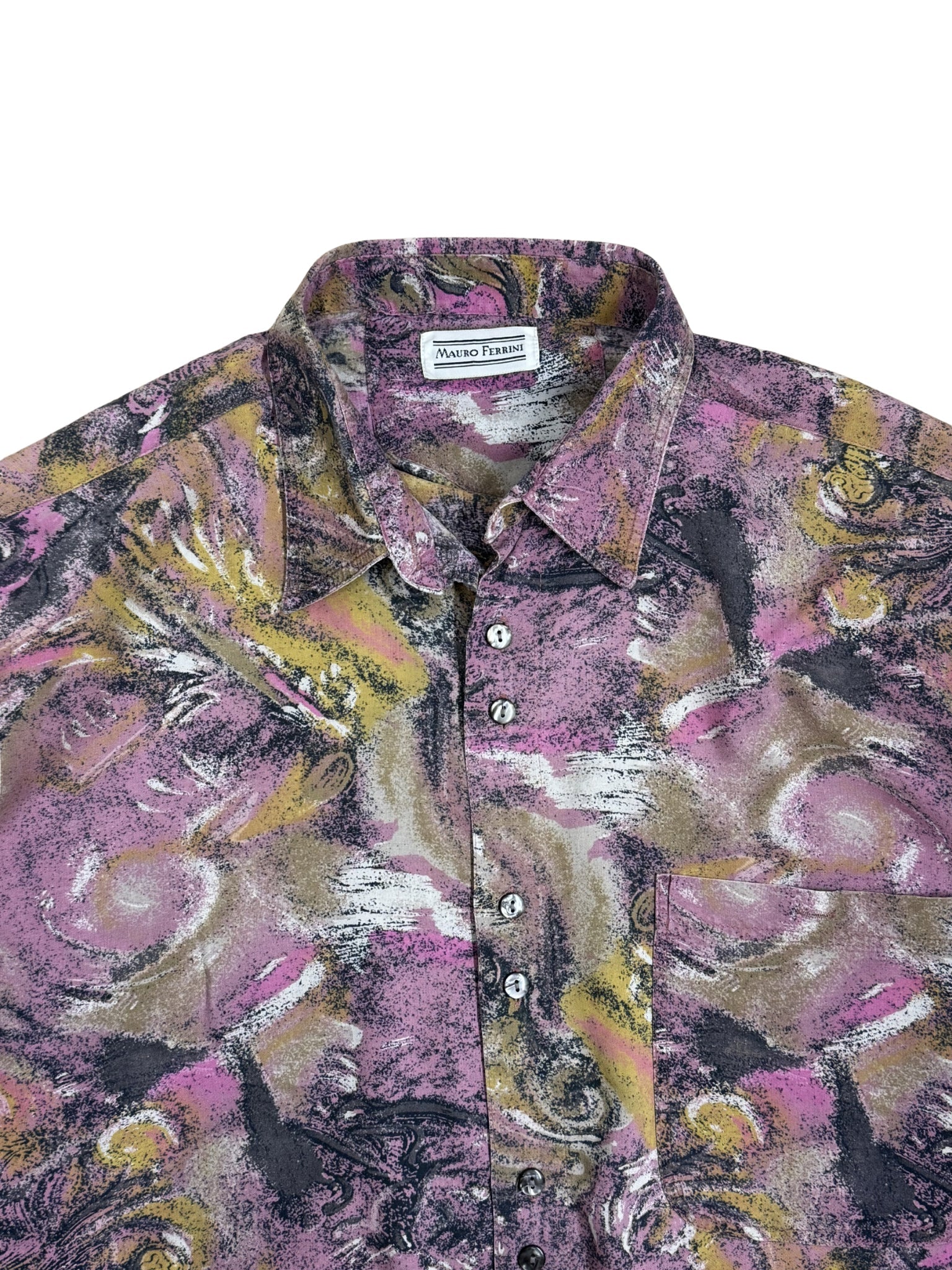 90s Abstract Art Print Shirt – Mauro Ferrini (XL) - Shinka
