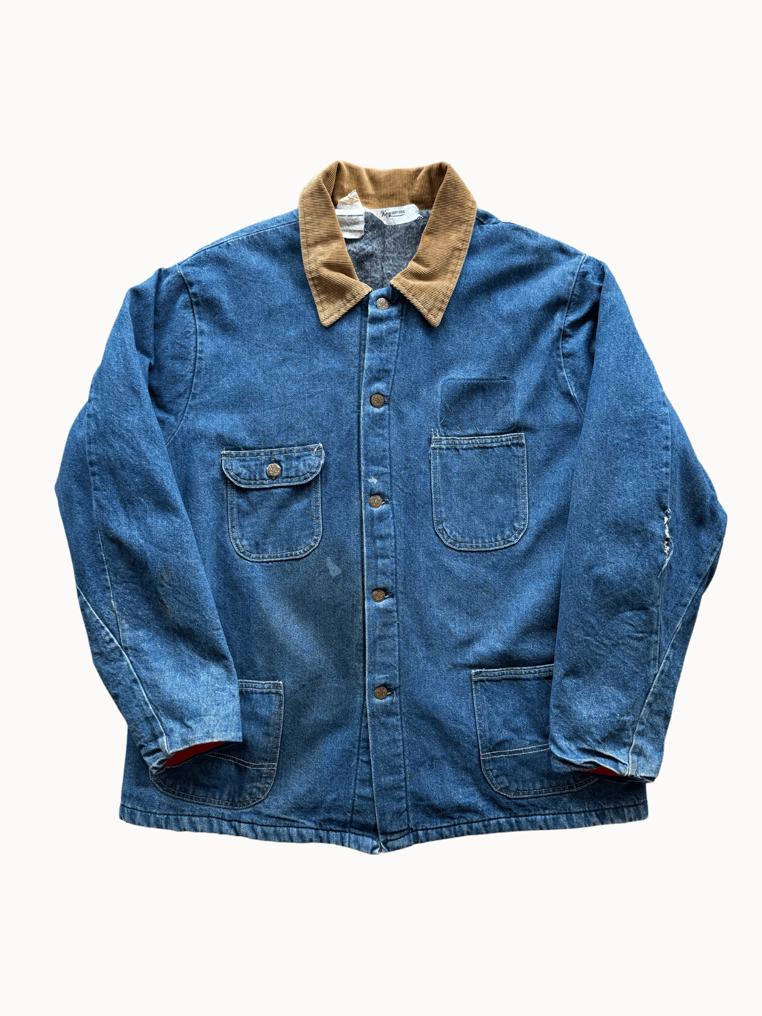 Vtg 1970s Key Imperial Chore Denim Jacket (XXL)