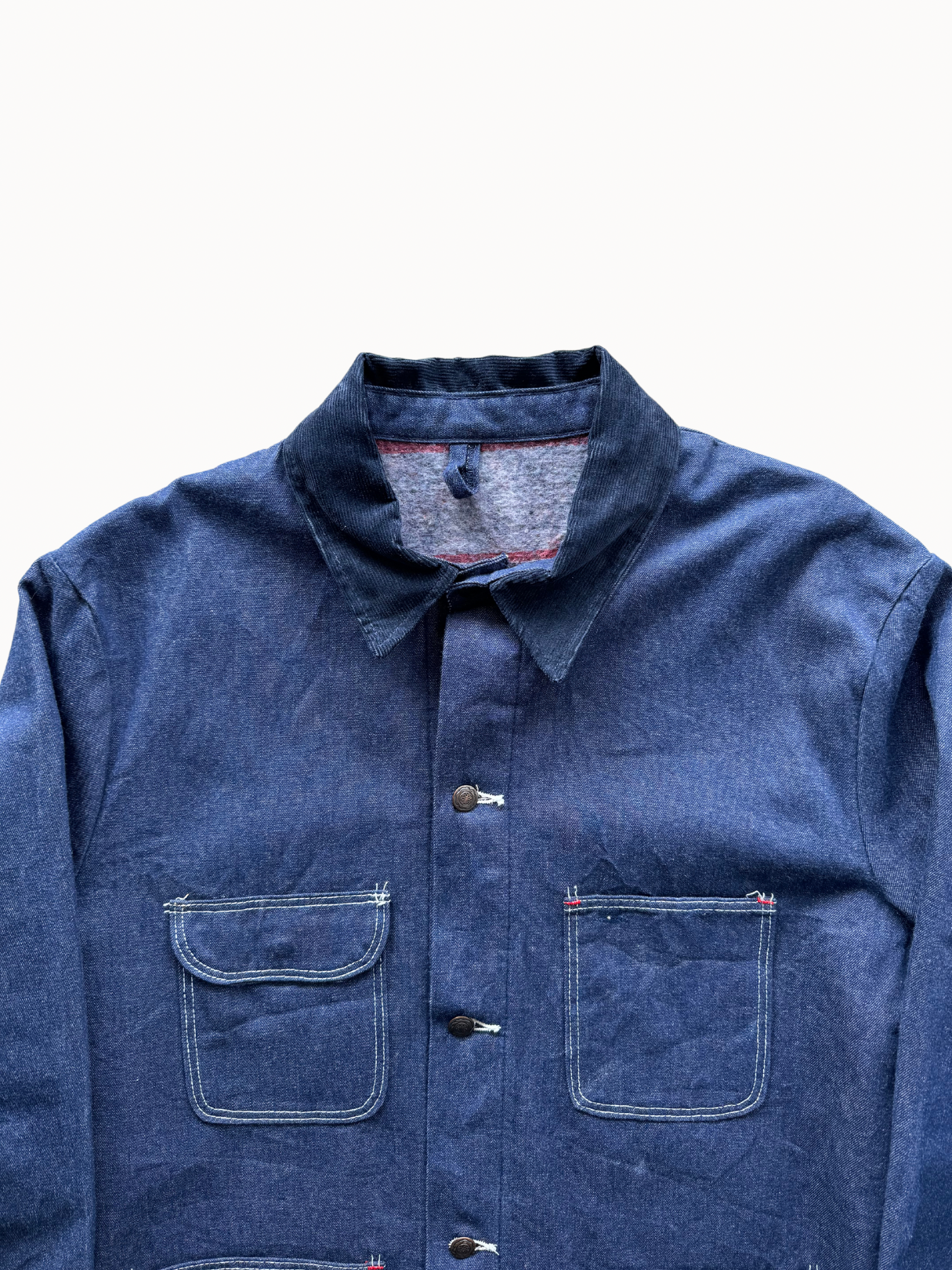 Vtg 1980s Blue Bell Chore Denim Jacket (XXL)