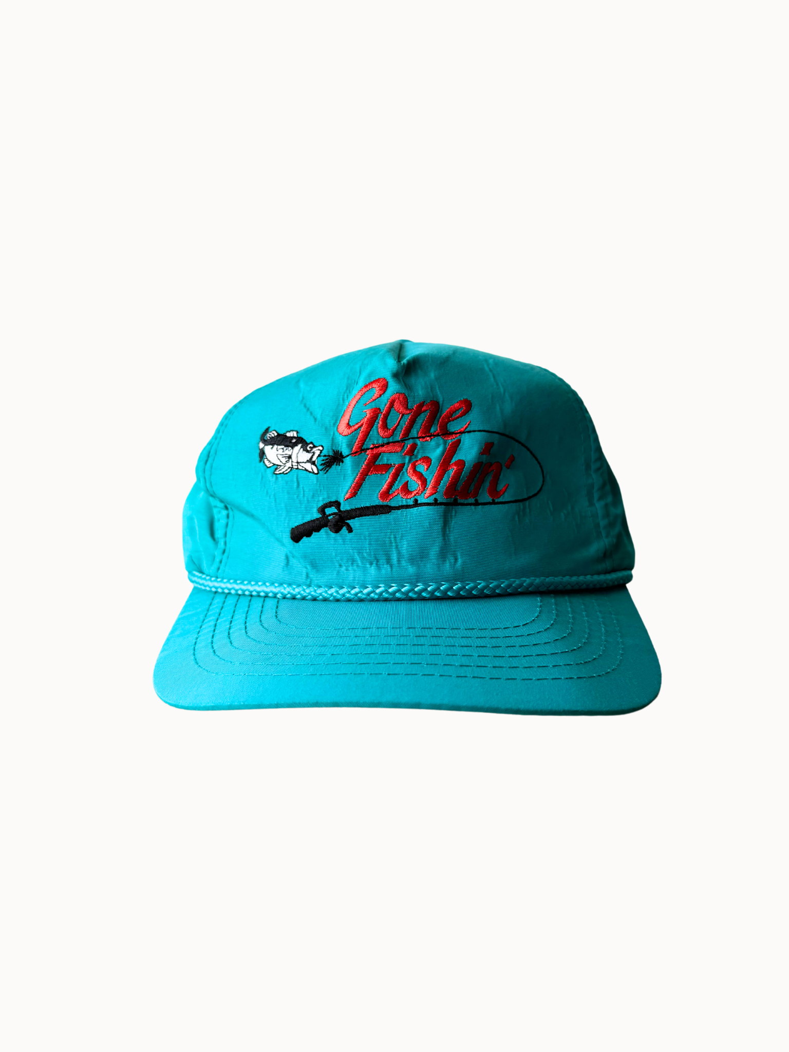 Vtg Trucker Cap Gone Fishin'