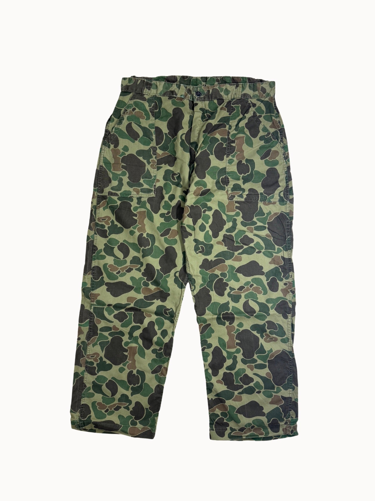 1950s Frog Skin Duck Camo Pants (W34xL27)