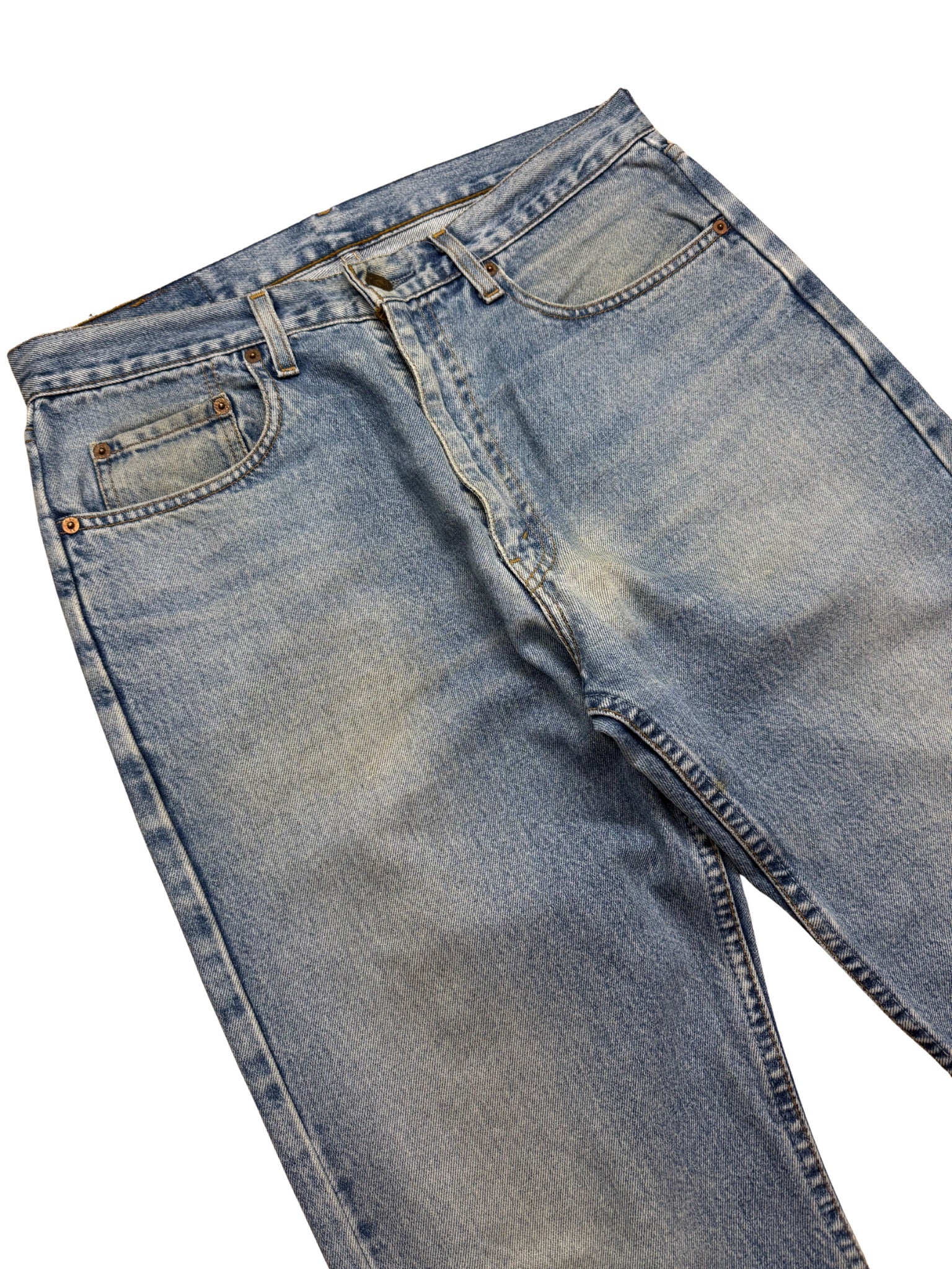 Levi’s 501 Orange Tab – Made in USA (90s Light Wash) (33x31)