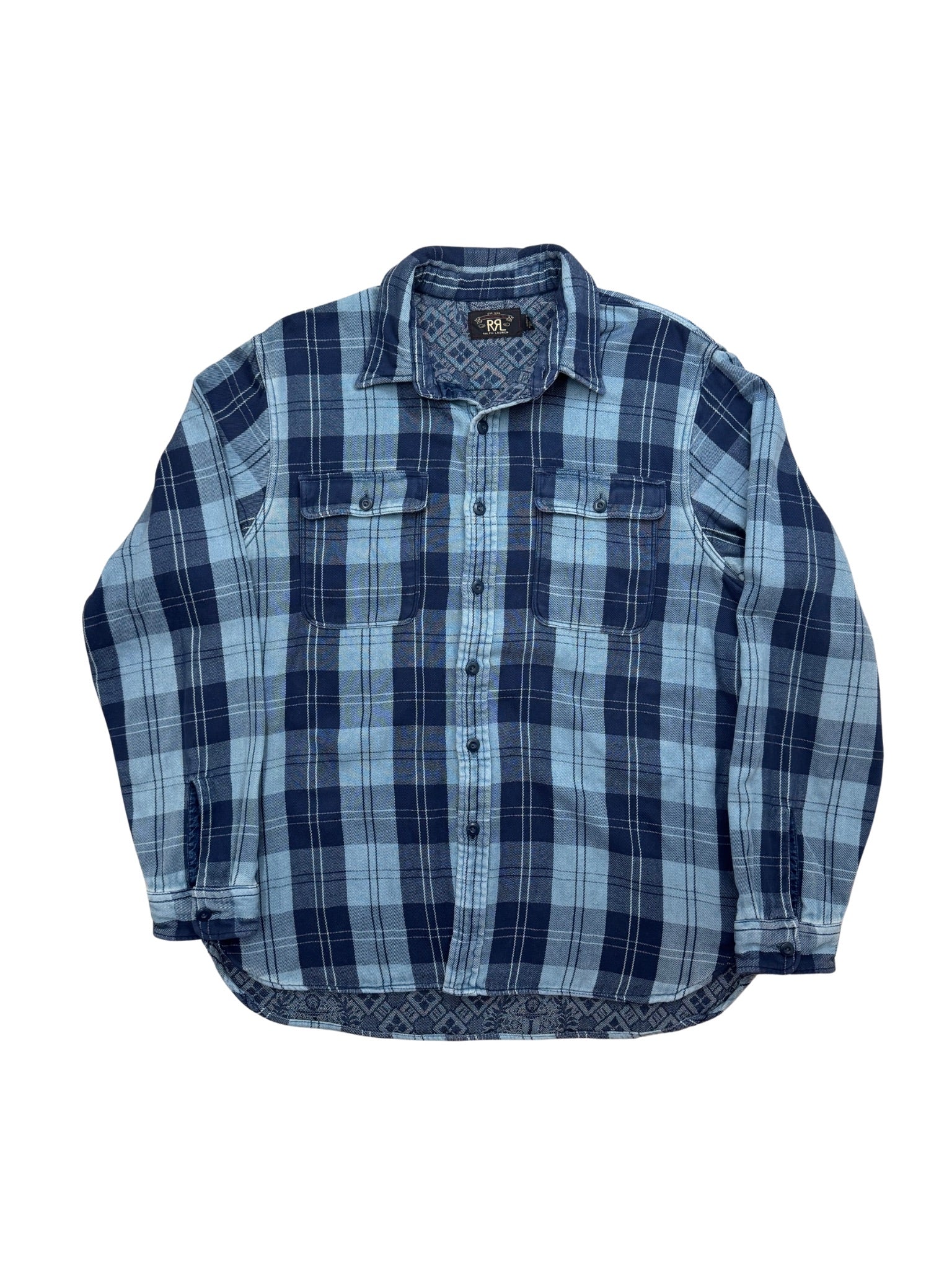 RRL “Indigo Plaid Double-Faced Workshirt”