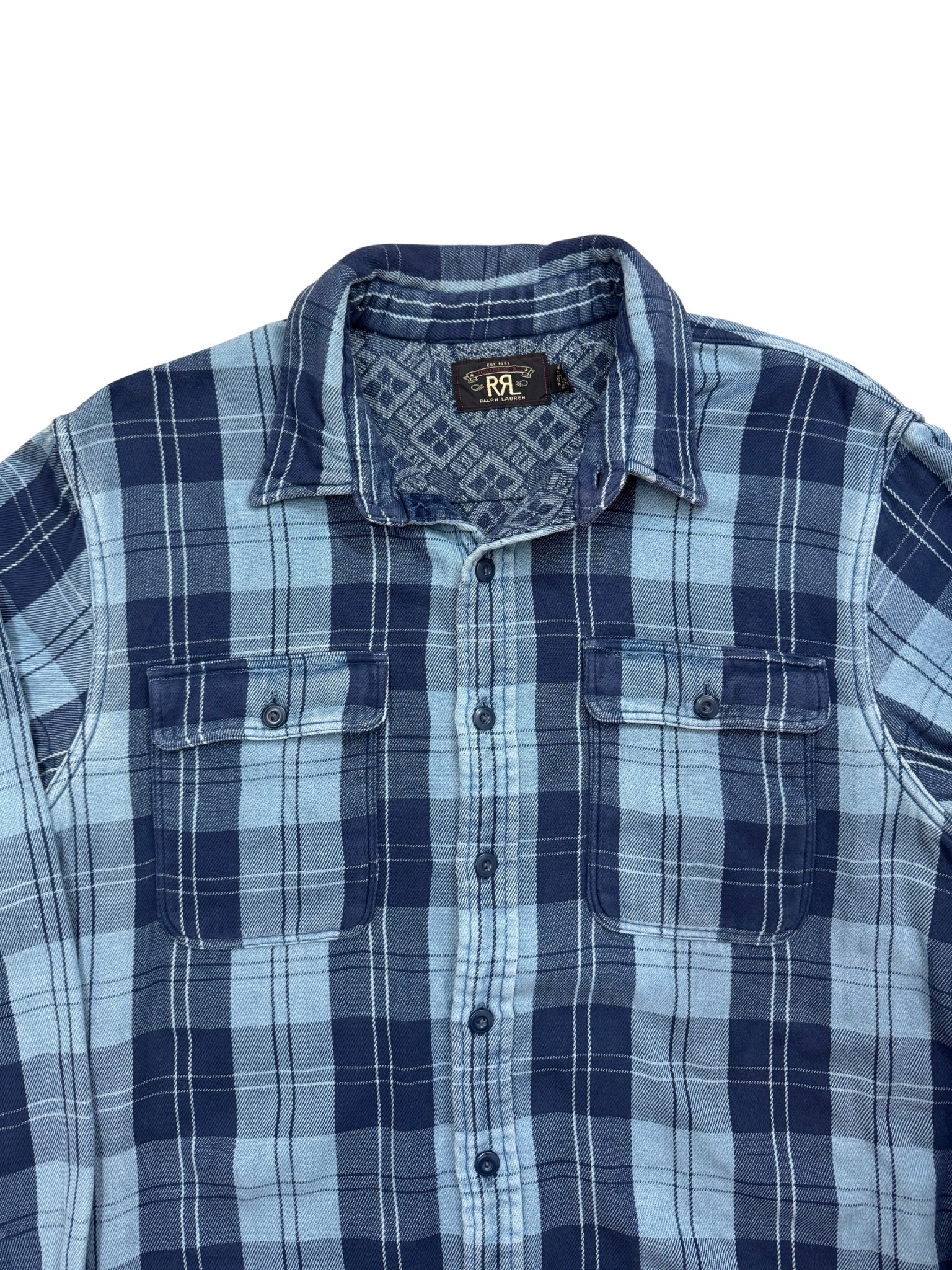 RRL “Indigo Plaid Double-Faced Workshirt”