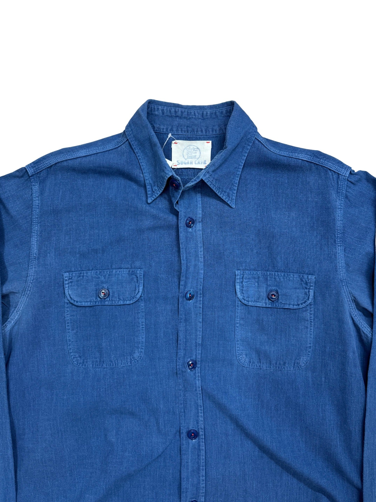 SUGAR CANE – CHAMBRAY WORK SHIRT (XL)