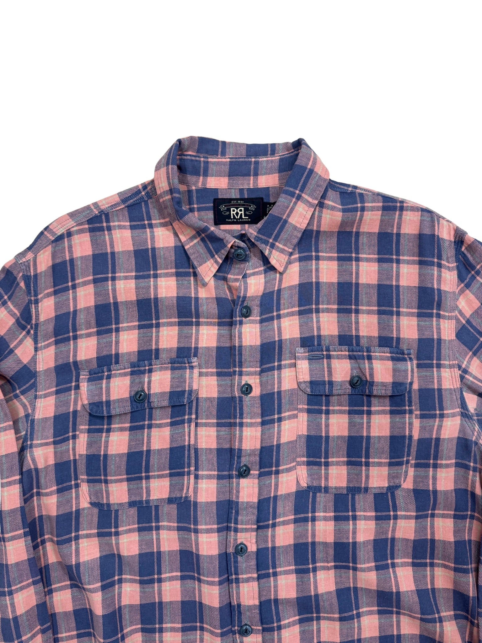 Double RL – BRUSHED FLANNEL SHIRT (XL)