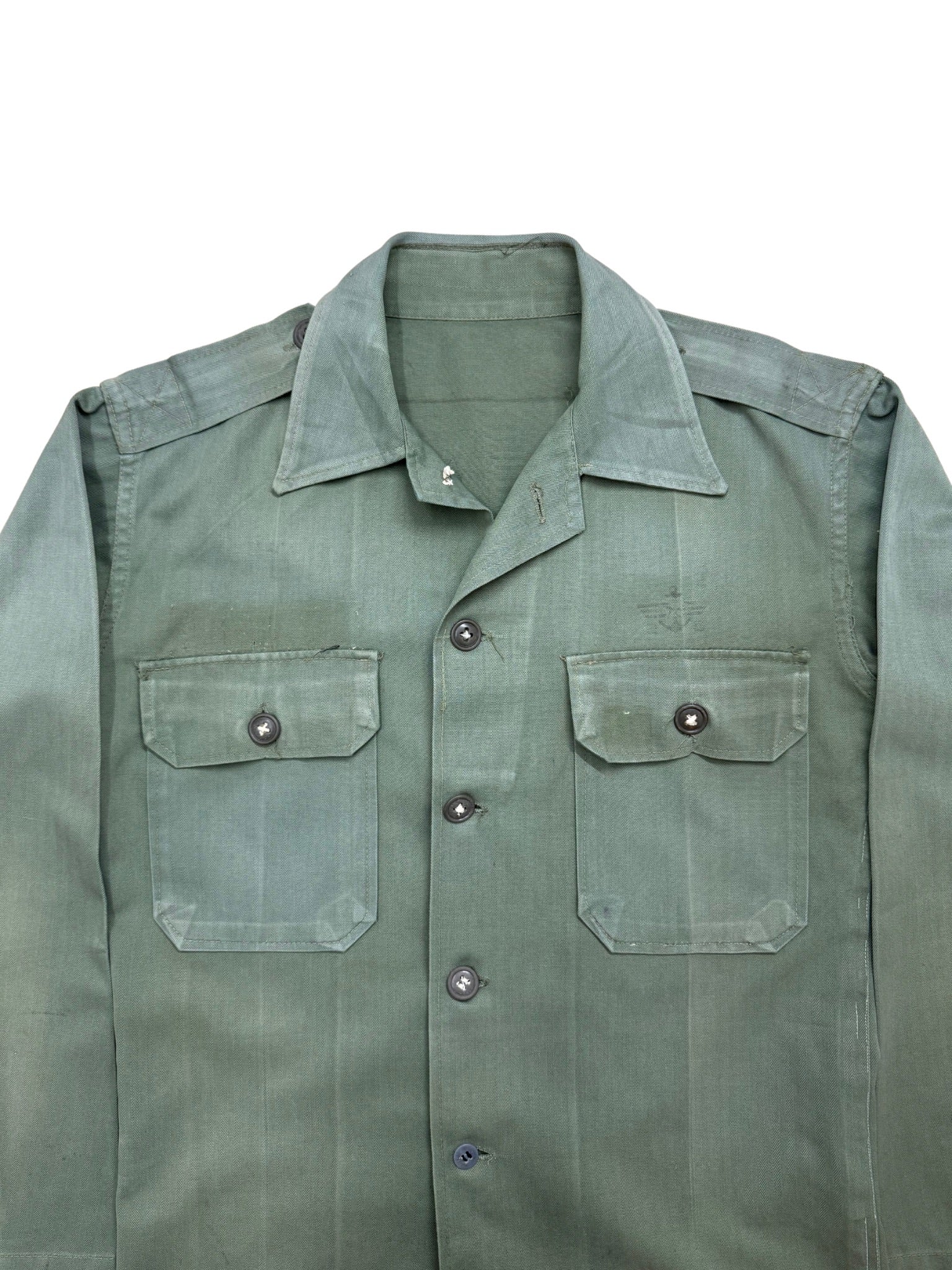 U.S. OG-107 HBT Utility Shirt, Vietnam Early 1960s (S)
