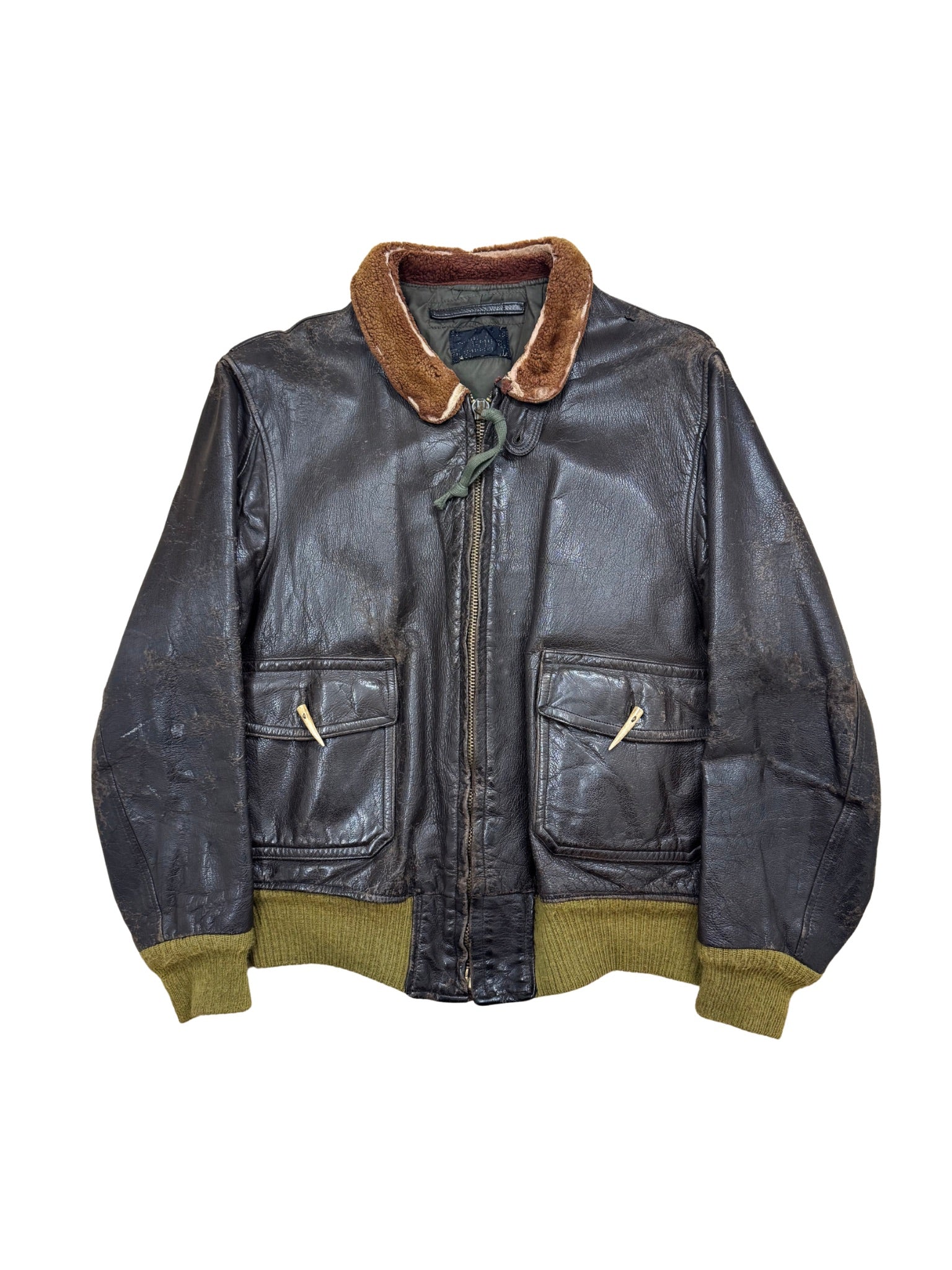 Vintage US Navy G-1 Leather Flight Jacket (L)