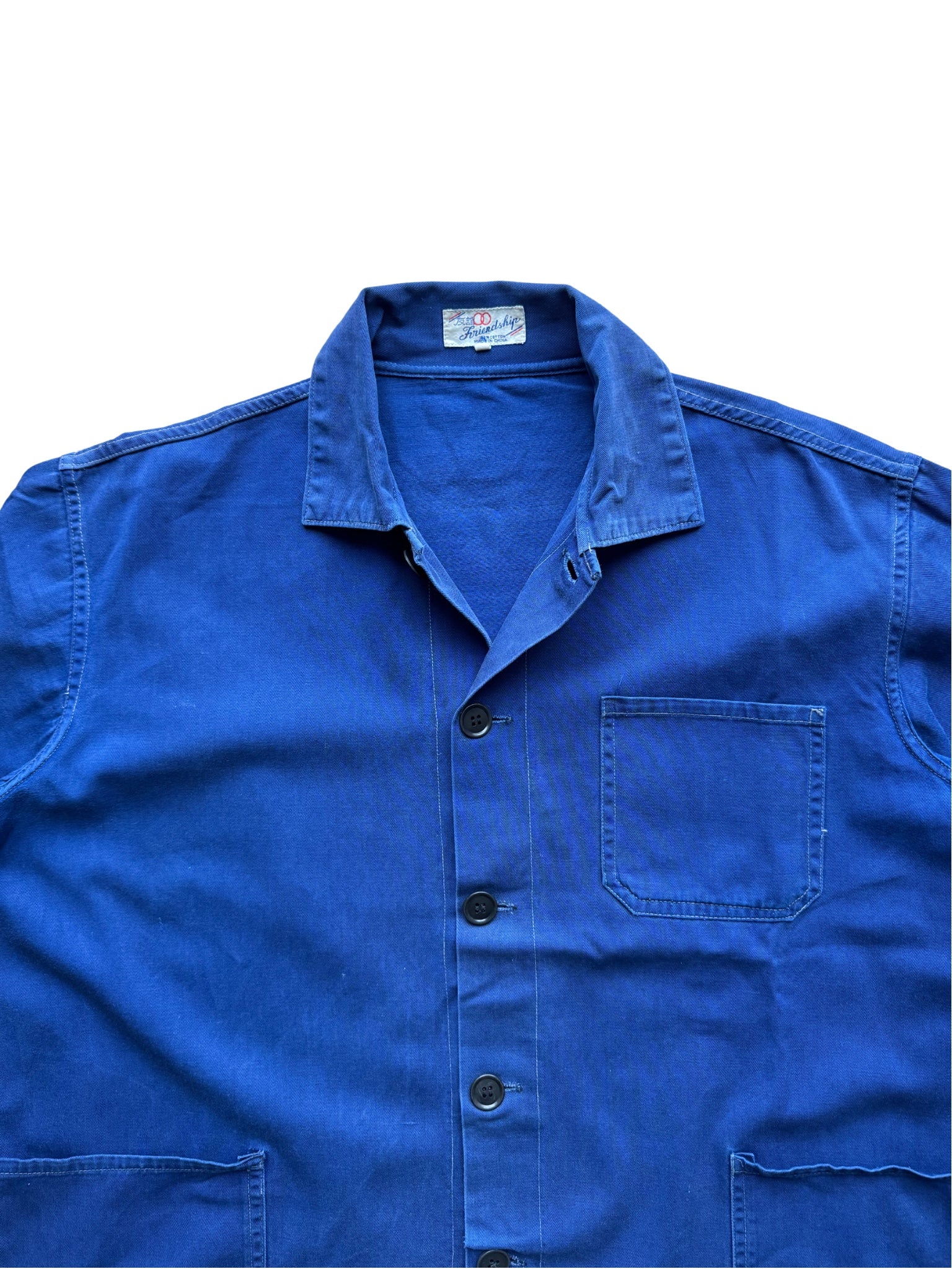 Vintage Workwear Jacket – Cobalt Blue (L)