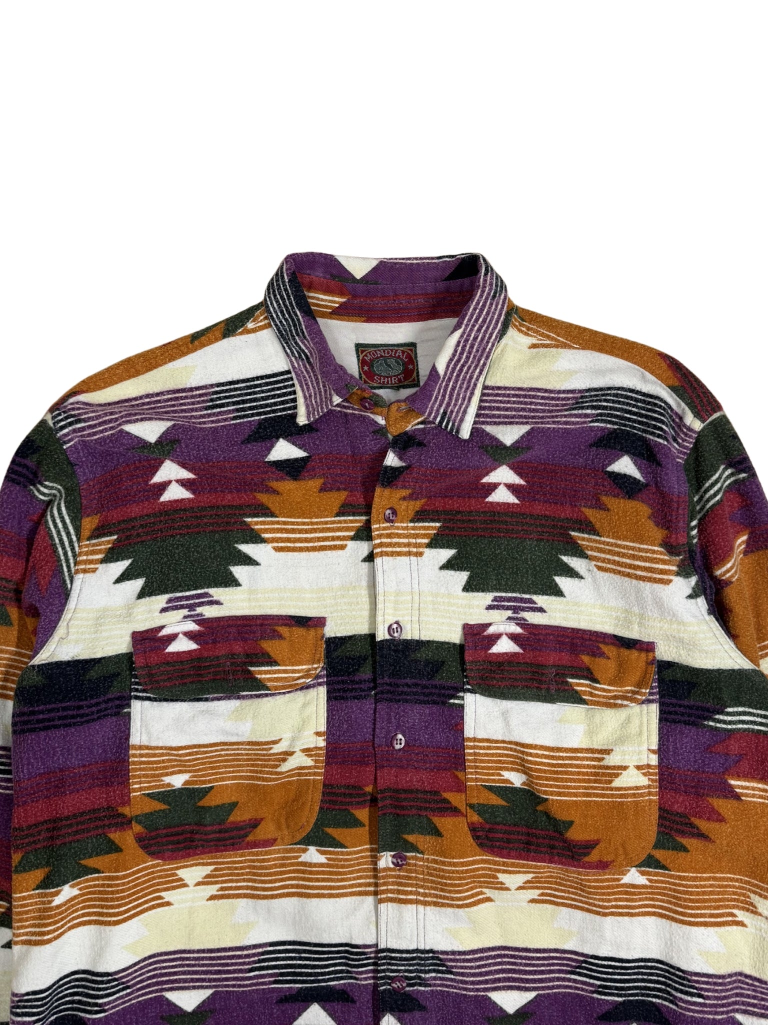 Southwestern Flannel Shirt — Desert Purple (XL)
