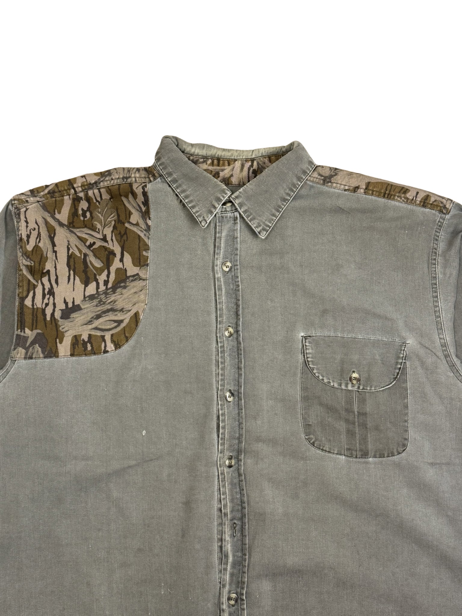 Vintage Hunting Panel Shirt – 90s Outdoor Cotton (XL)