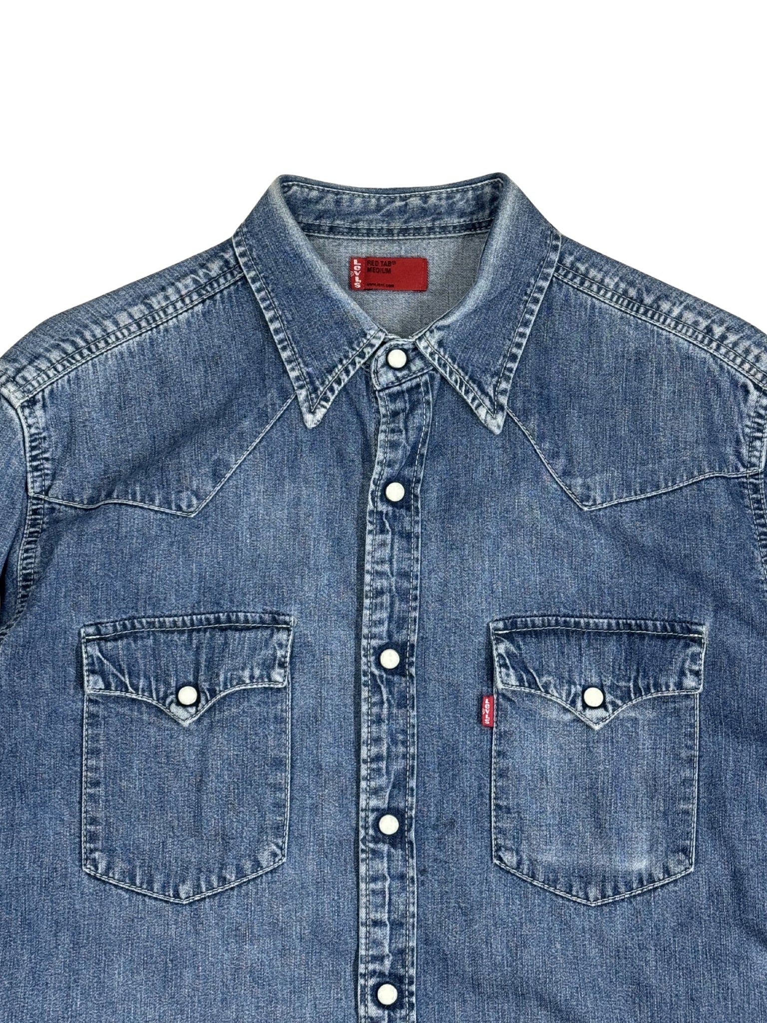 Vintage Levi’s Denim Western Shirt – Red Tab (M)