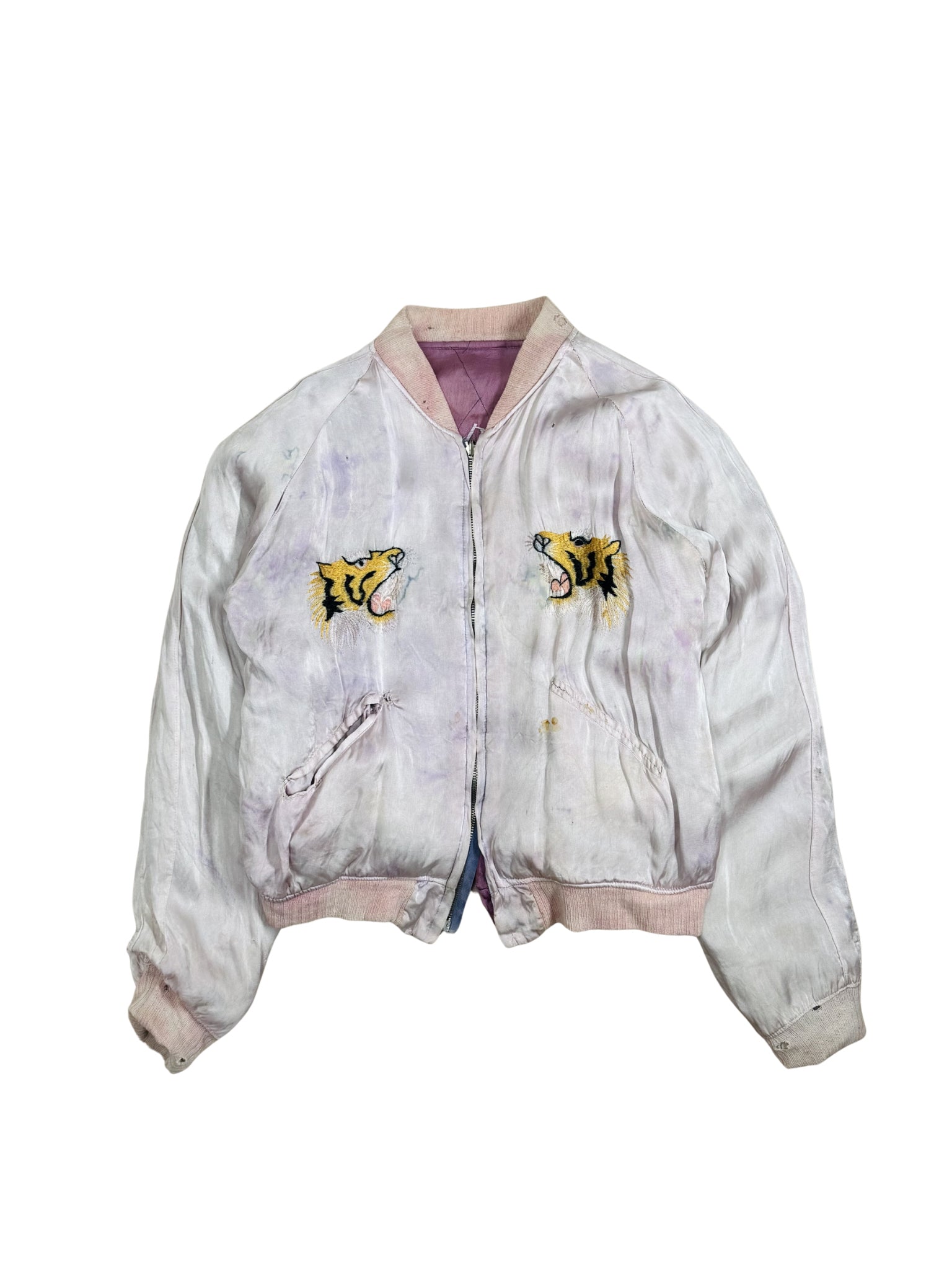 Japan Souvenir Jacket (Sukajan) Reversible Rayon Satin Jacket Japan, ca. 1950–1953