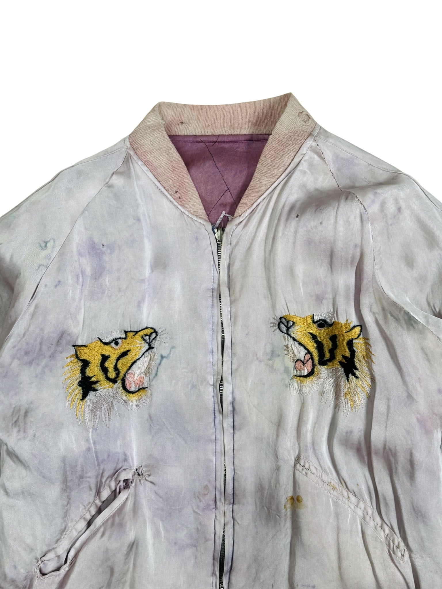 Japan Souvenir Jacket (Sukajan) Reversible Rayon Satin Jacket Japan, ca. 1950–1953