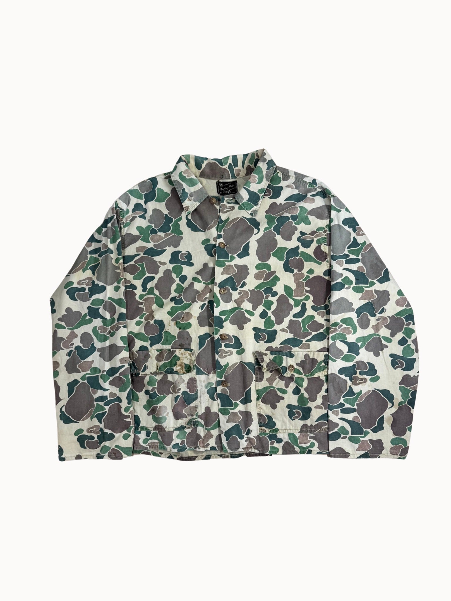 Vtg 1970 Duck Camo Shirt Jacket (L)