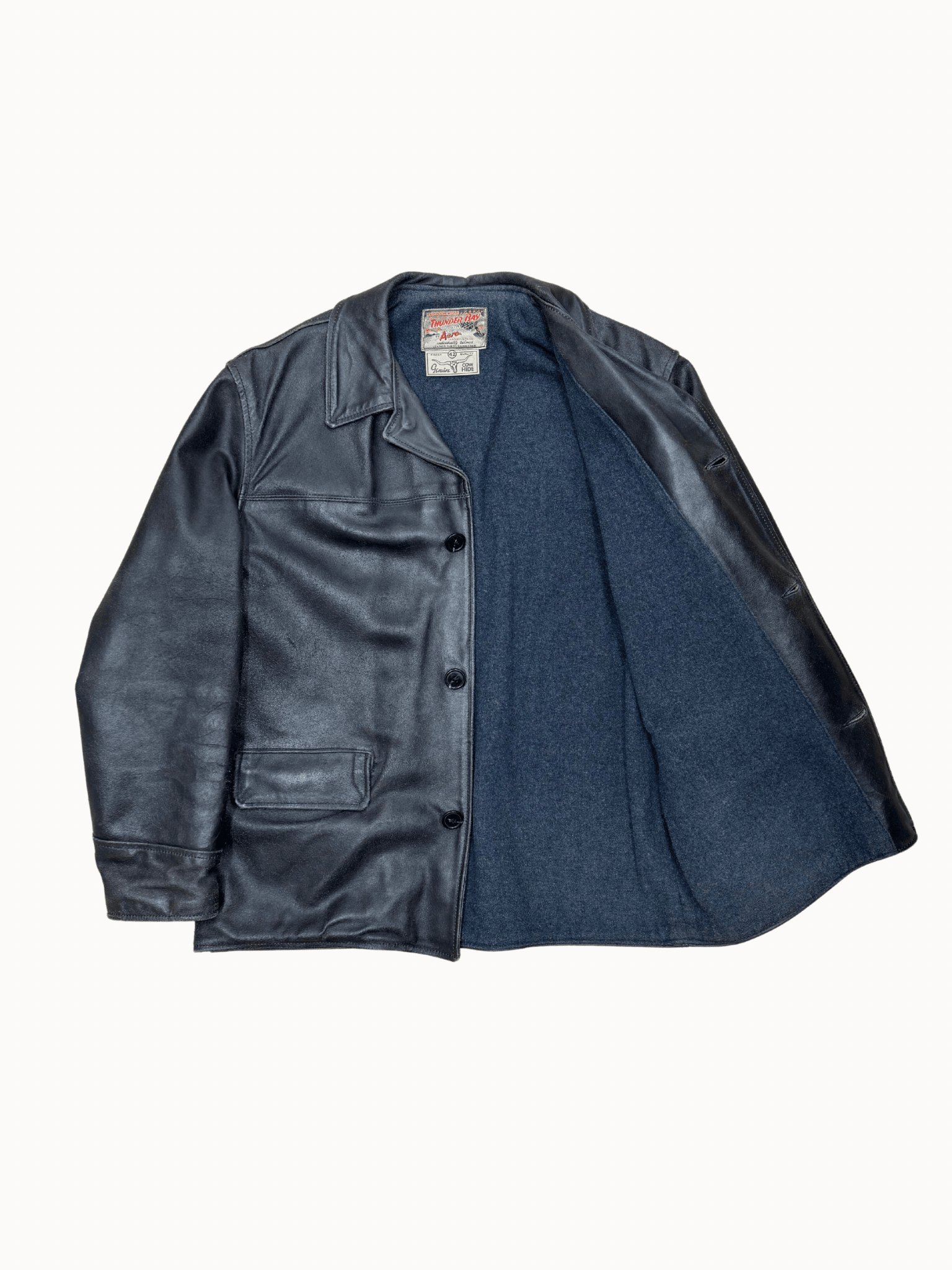 Aero Leather Thunder Bay Car Coat – 1980s (L) - Shinka