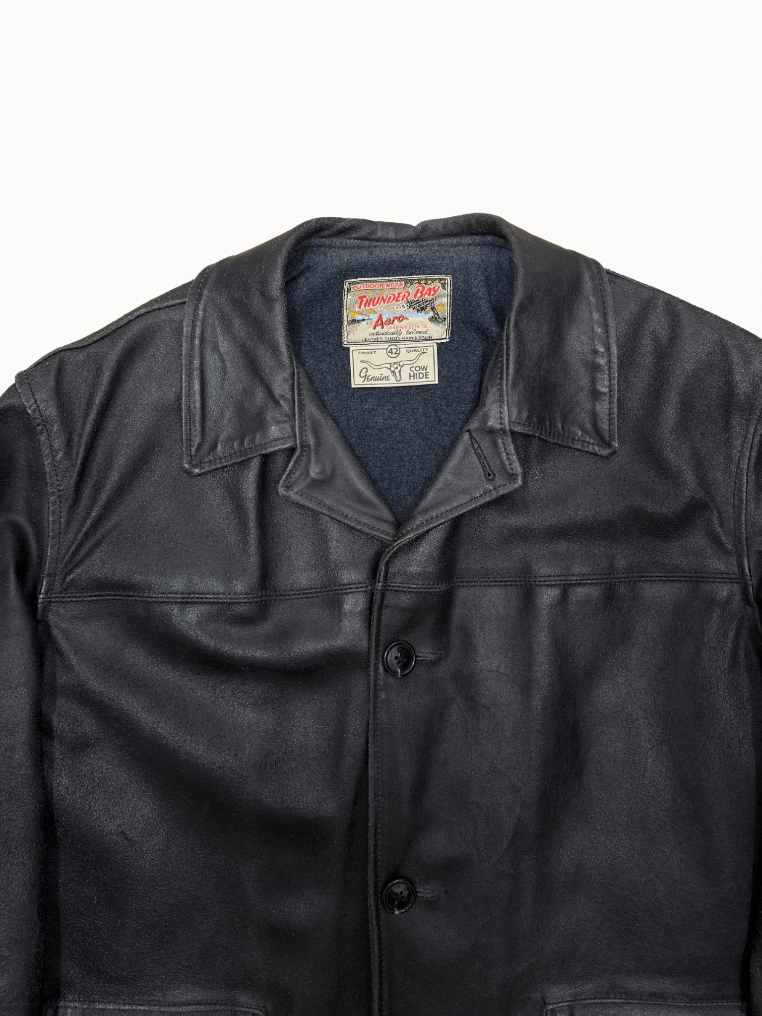 Aero Leather Thunder Bay Car Coat – 1980s (L) - Shinka