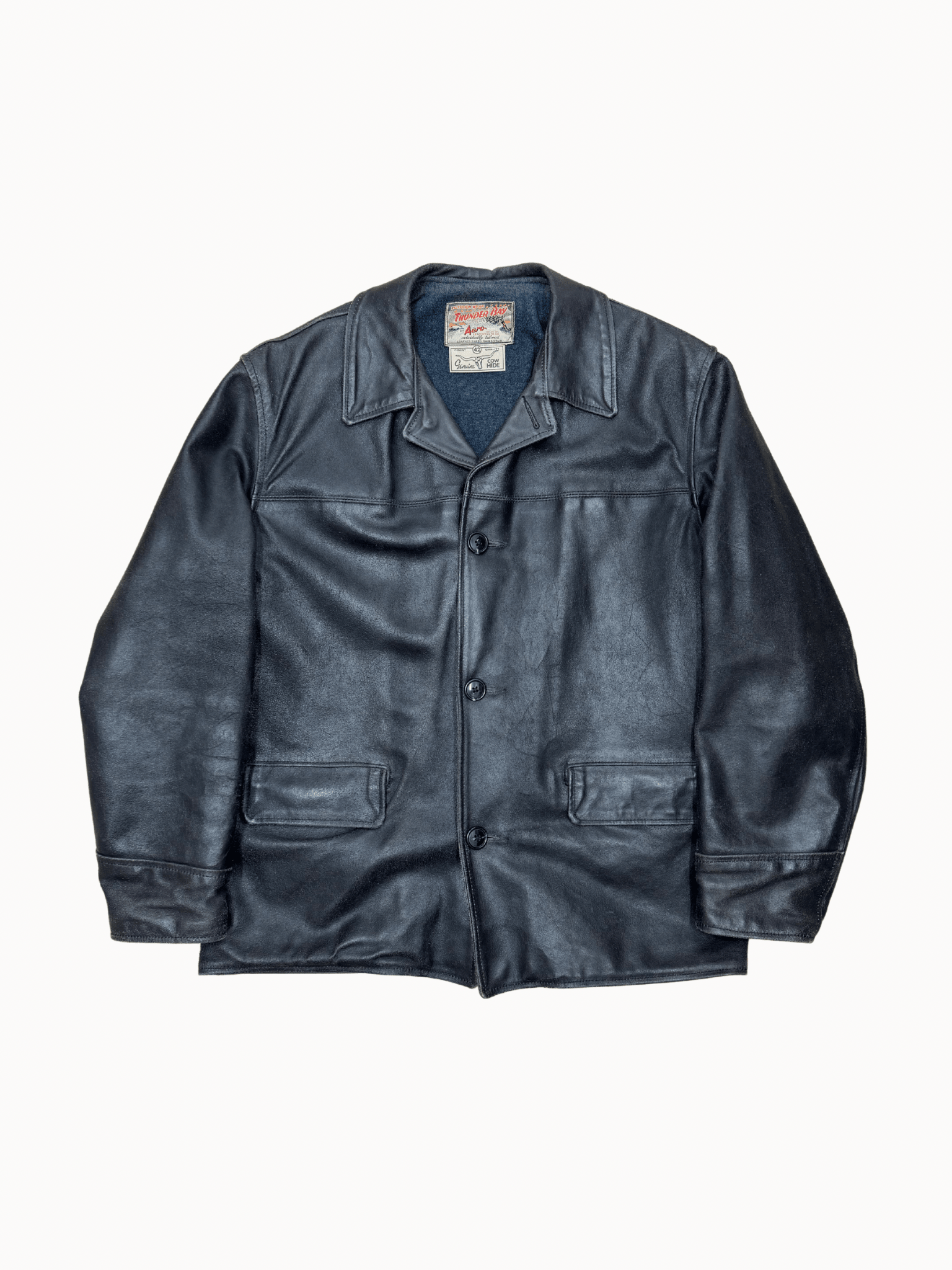 Aero Leather Thunder Bay Car Coat – 1980s (L) - Shinka