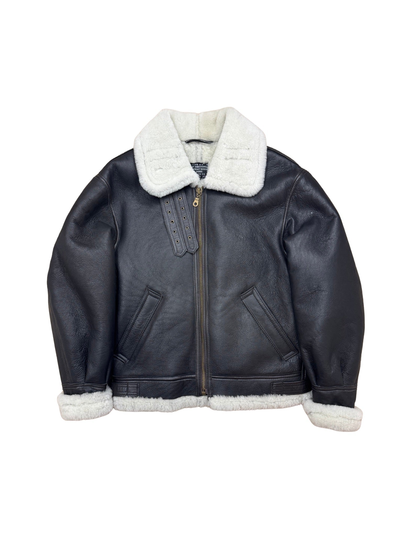 B - 3 Shearling Flight Jacket, 1990er (M/L) - Shinka