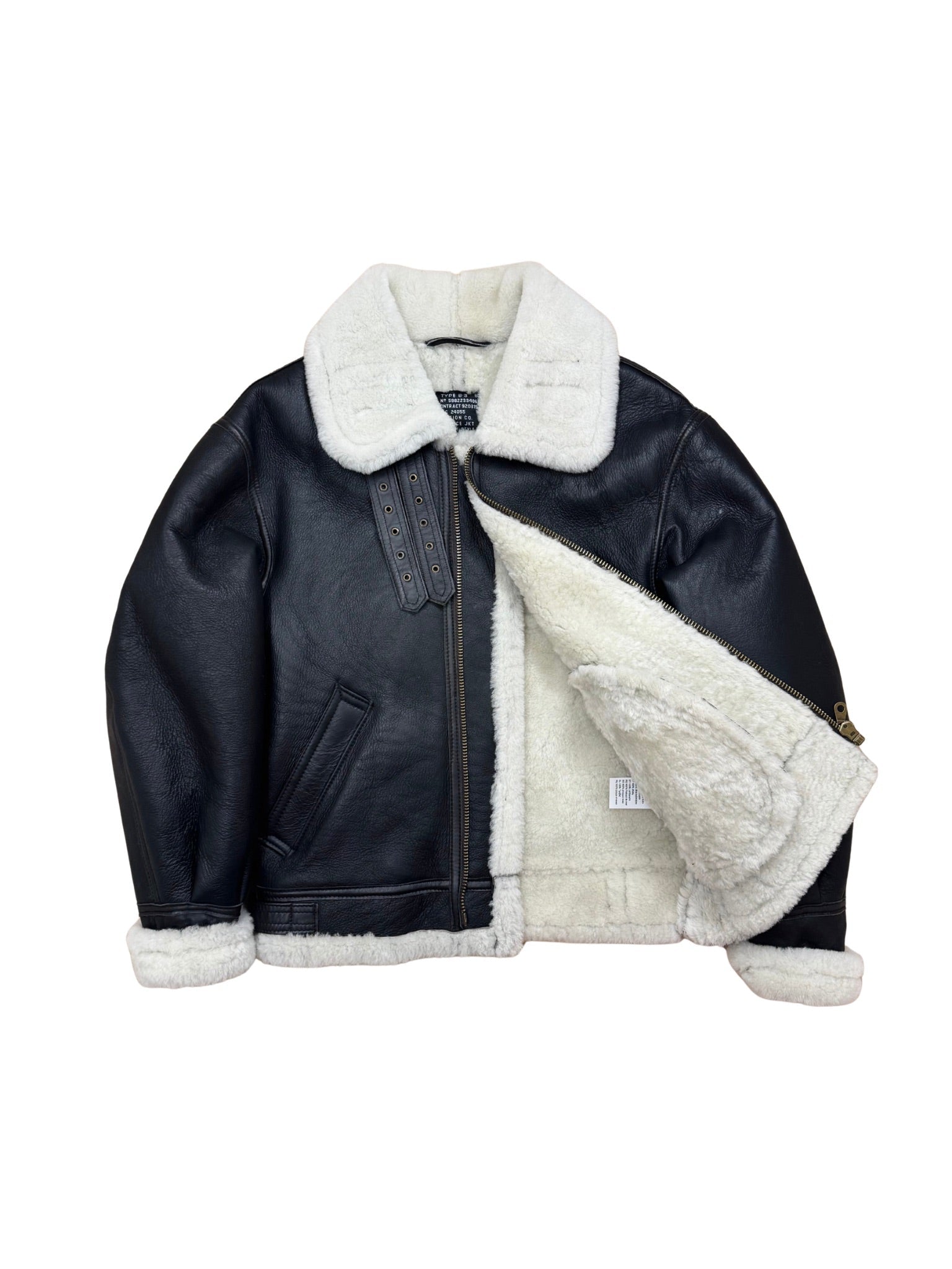 B - 3 Shearling Flight Jacket, 1990er (M/L) - Shinka