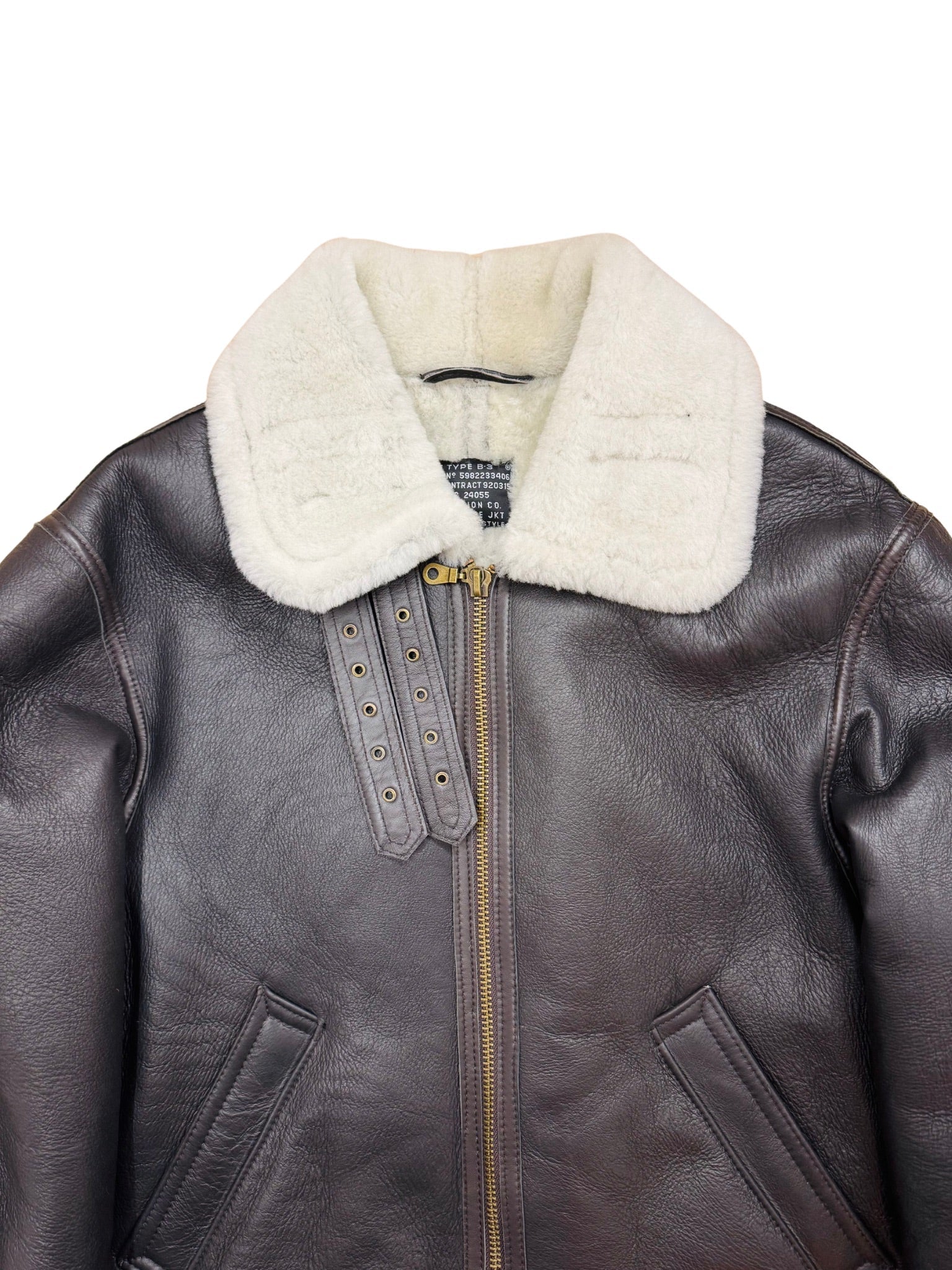 B - 3 Shearling Flight Jacket, 1990er (M/L) - Shinka