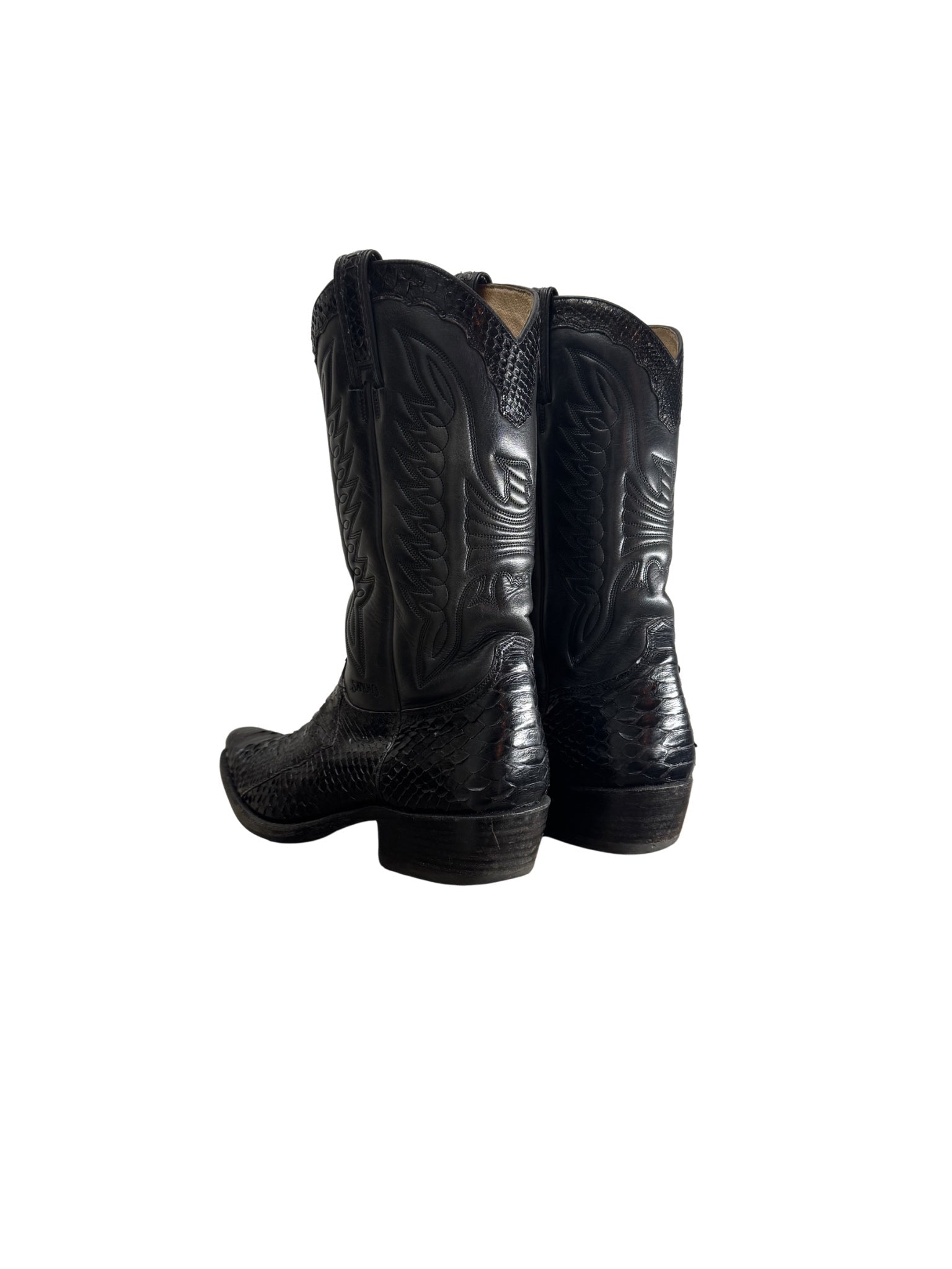 Black Python Western Boots — Sancho, 90s (43) - Shinka