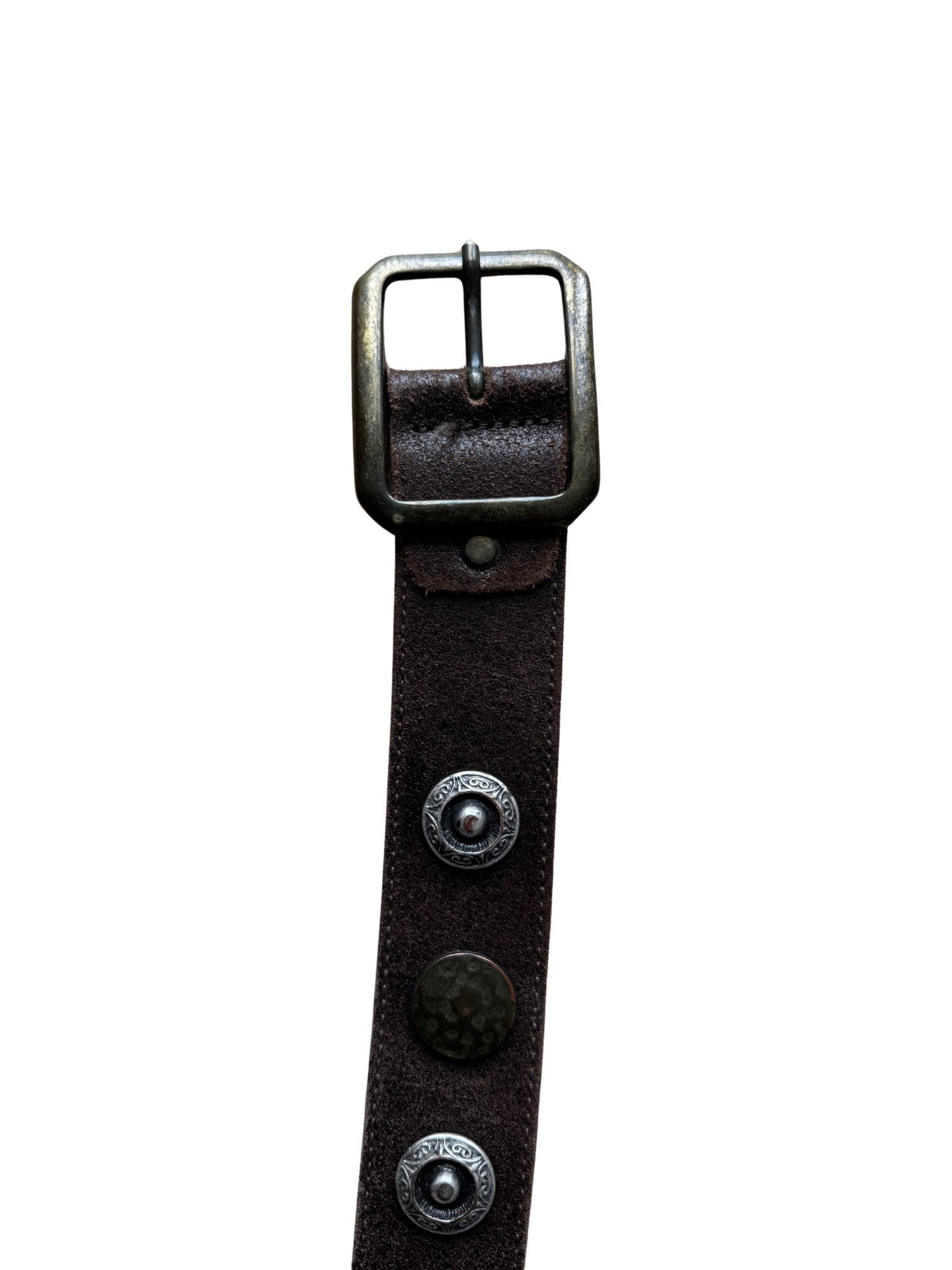 Buffalo Leather Belt – Concho Studs & Eyelets - Shinka