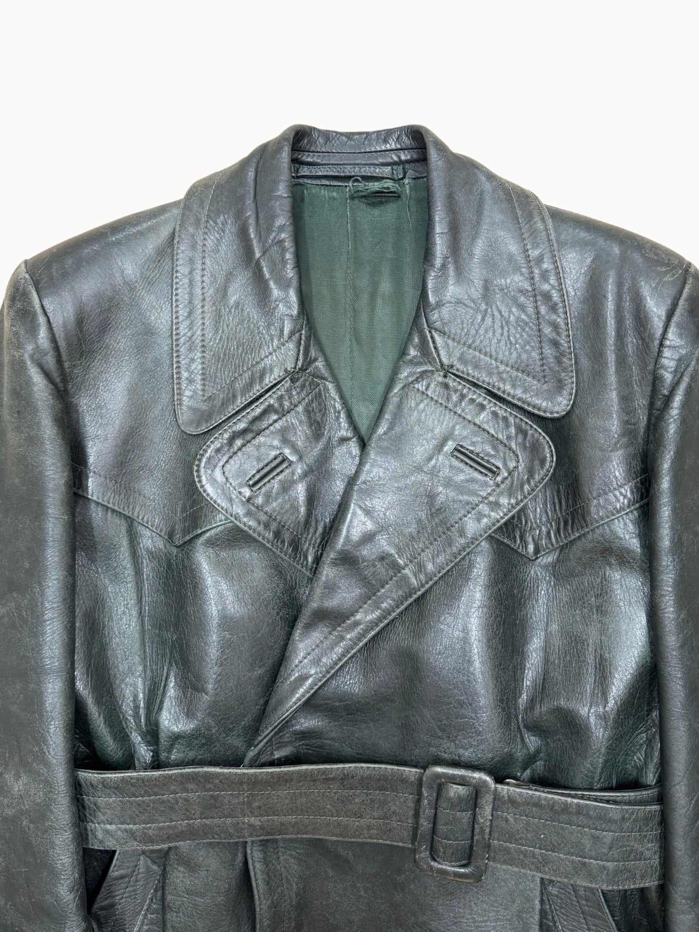 D. Bühren WW2 Leather Coat – 1940s (M/L) - Shinka