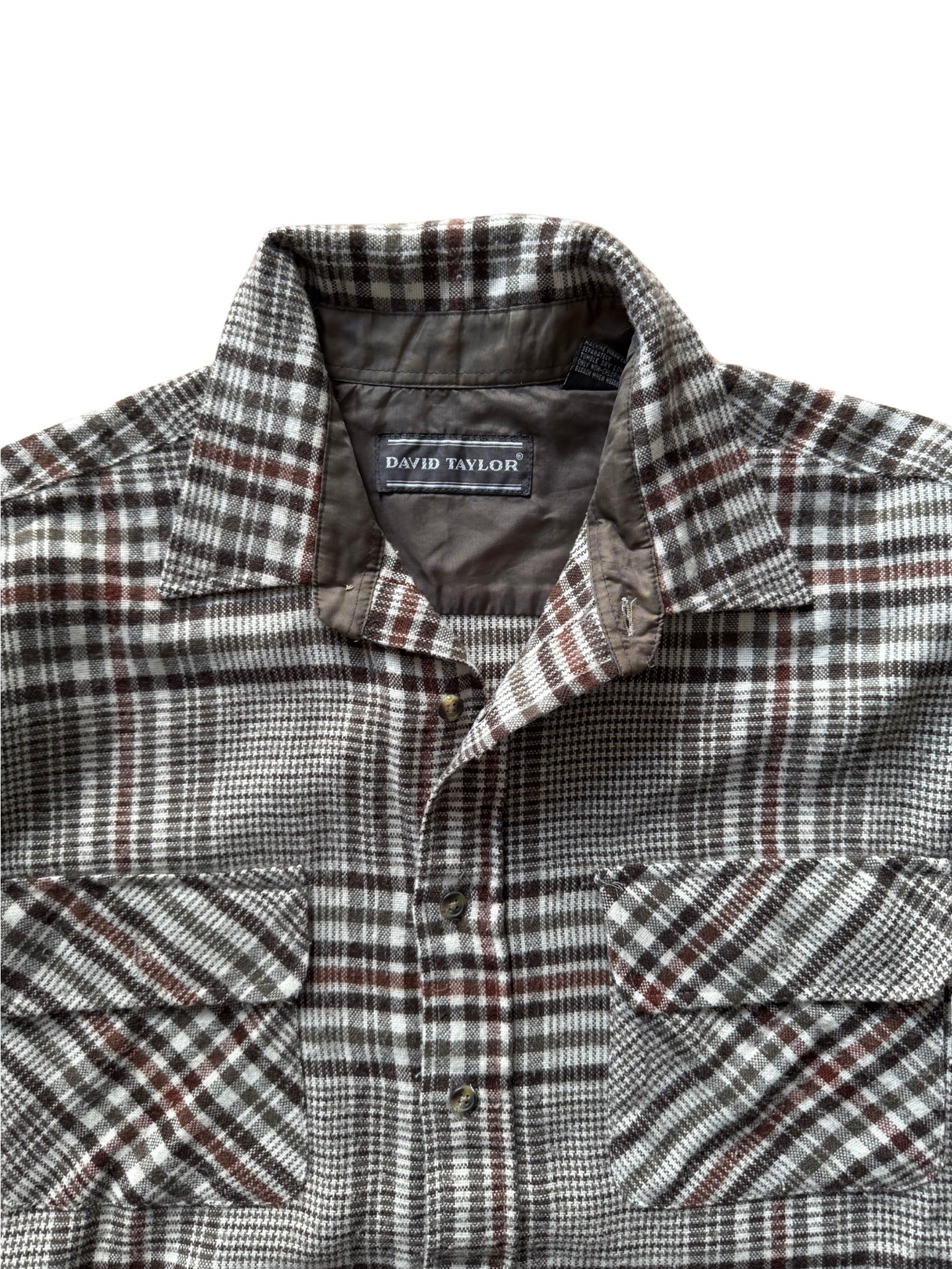 David Taylor Flannel Shirt – Brown Plaid (L) - Shinka