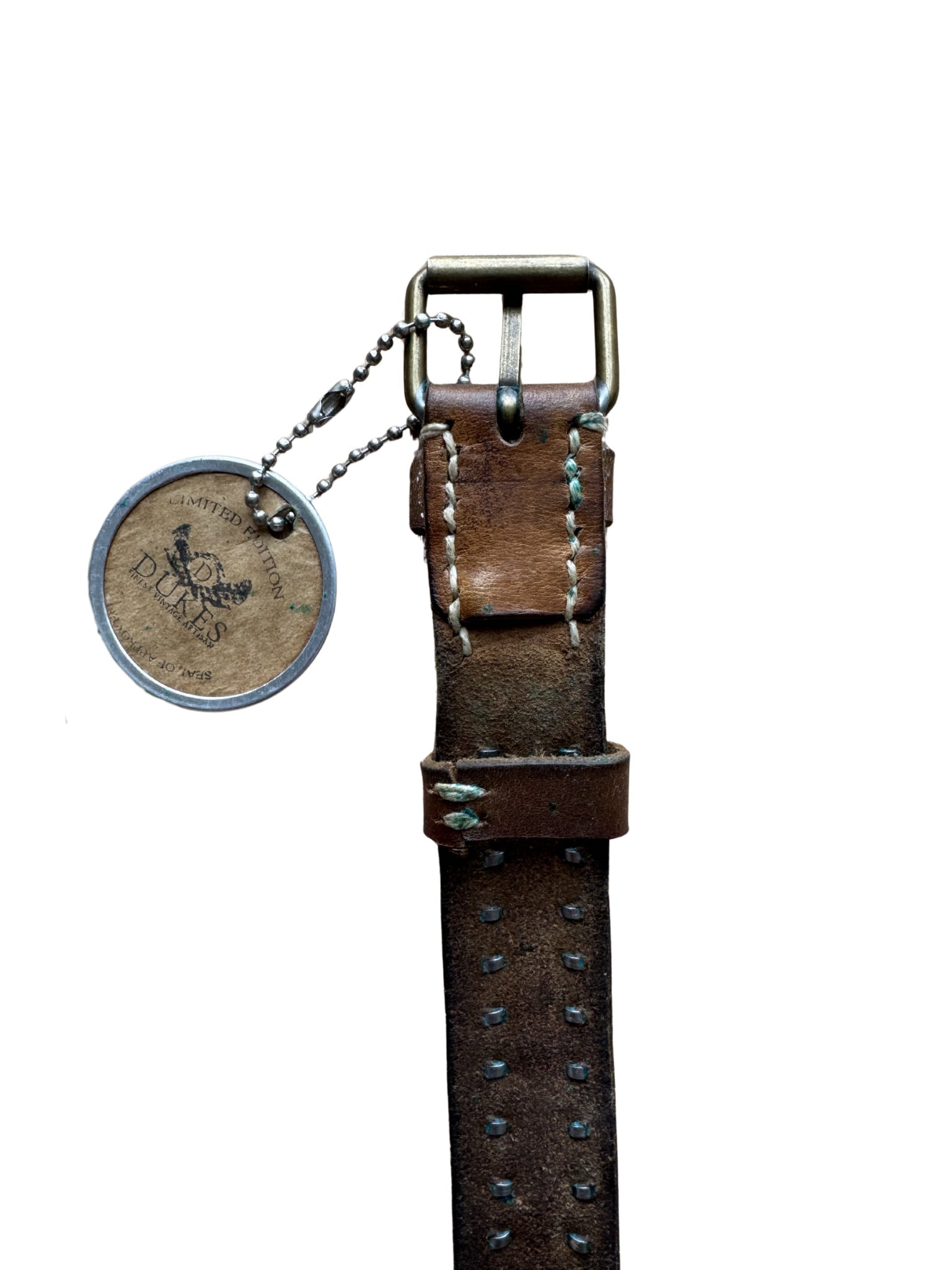 Dukes Finest Artisan Leather Belt – Oval Cut - Out Studs - Shinka