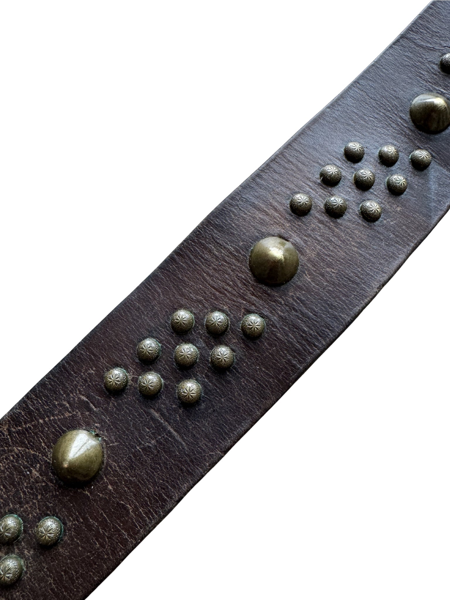 Dukes Finest Artisan Leather Belt – Pyramid Cluster Studs - Shinka