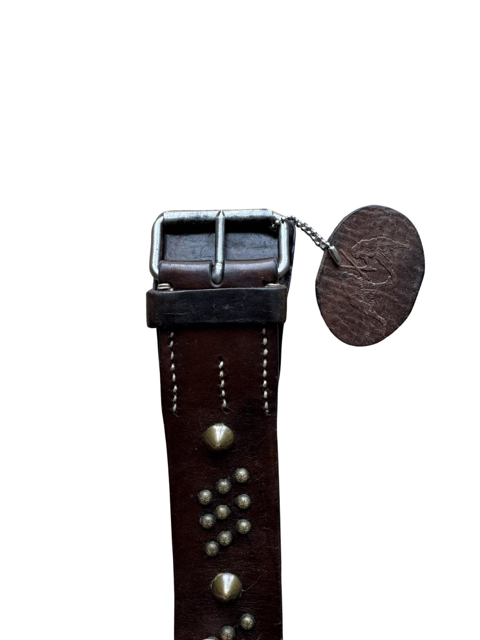 Dukes Finest Artisan Leather Belt – Pyramid Cluster Studs - Shinka