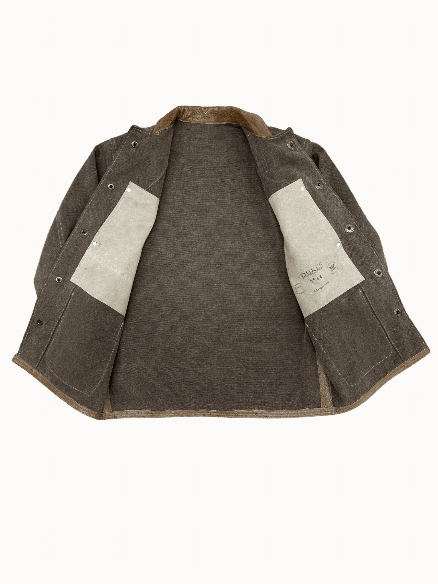 Dukes Finest Artisan No. 0046 – Canvas & Ostrich Leather Jacket (L) - Shinka