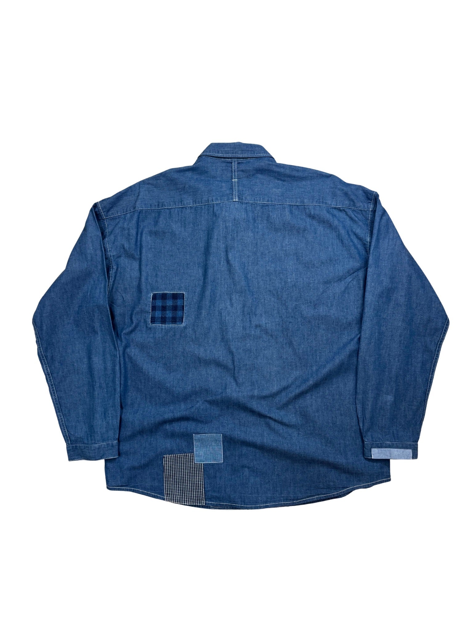 FDMTL Boro Patchwork Chambray Shirt – Made in Japan (XL) - Shinka