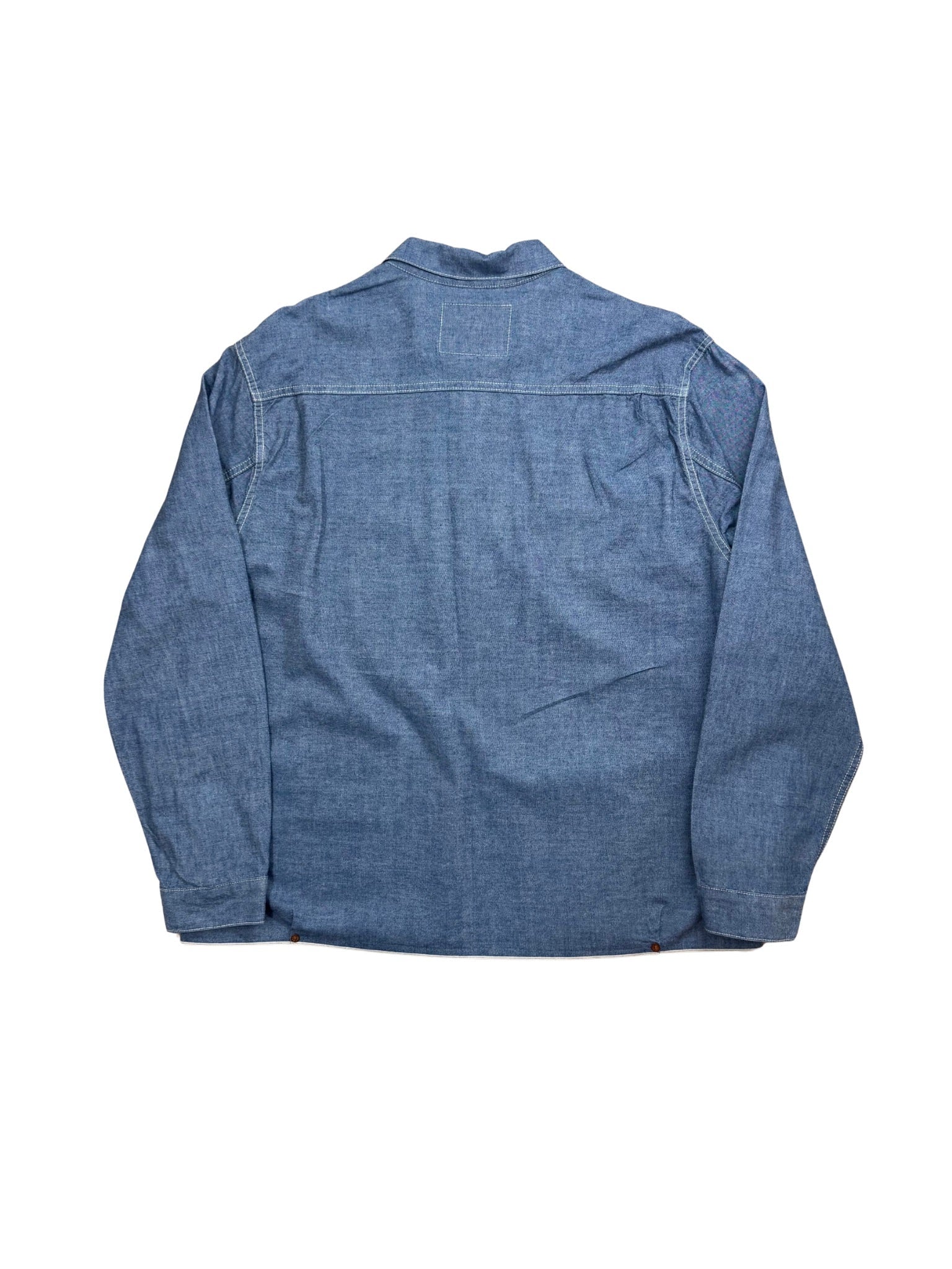 F.O.B Factory F3487 – Chambray Pullover Work Shirt (XL) - Shinka