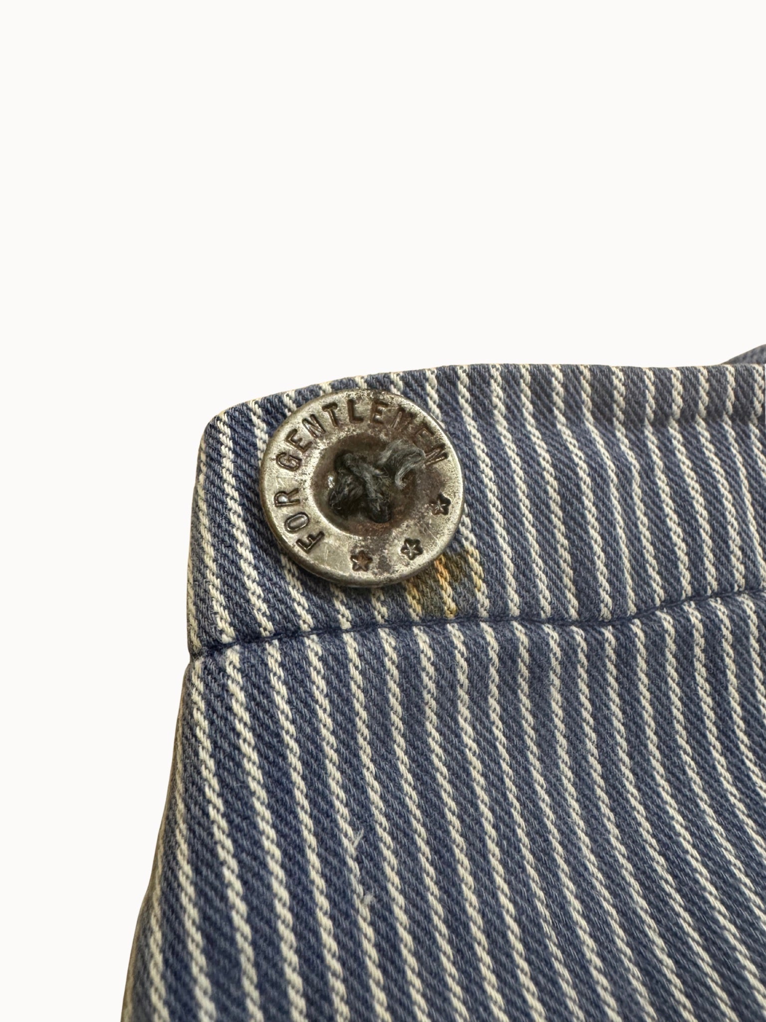 French Work Trousers — Hickory Stripe Cinchback, 1930s/40s - Shinka