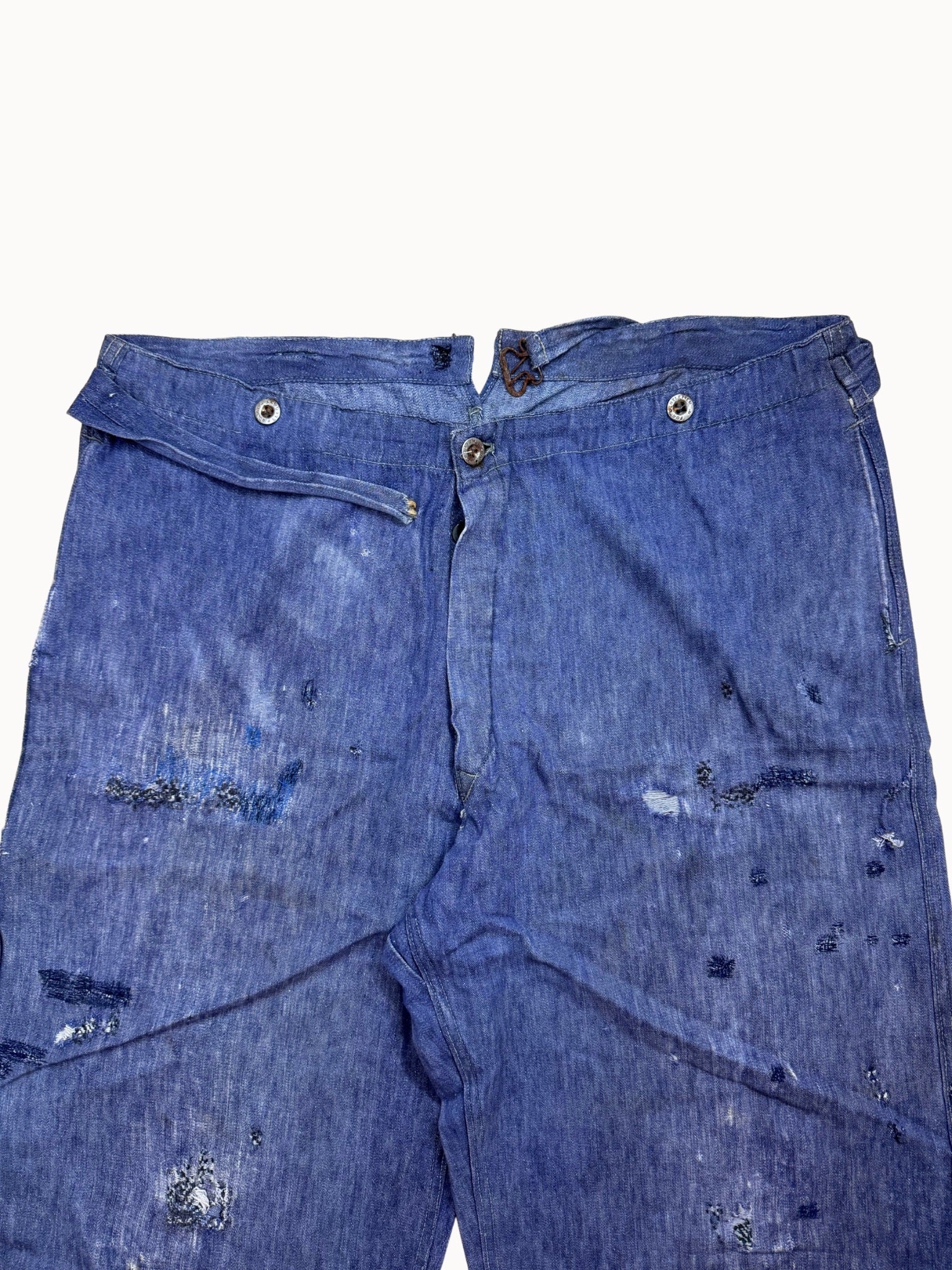 French Work Trousers — Indigo Cinchback, 1910s/20s - Shinka