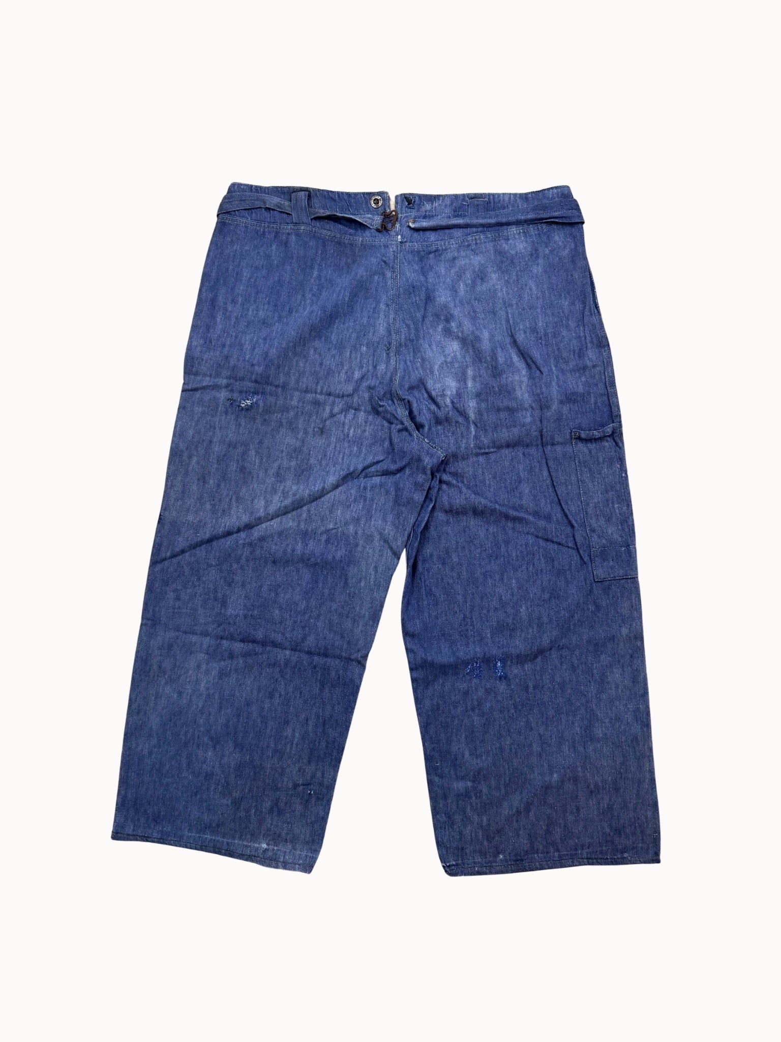 French Work Trousers — Indigo Cinchback, 1910s/20s - Shinka