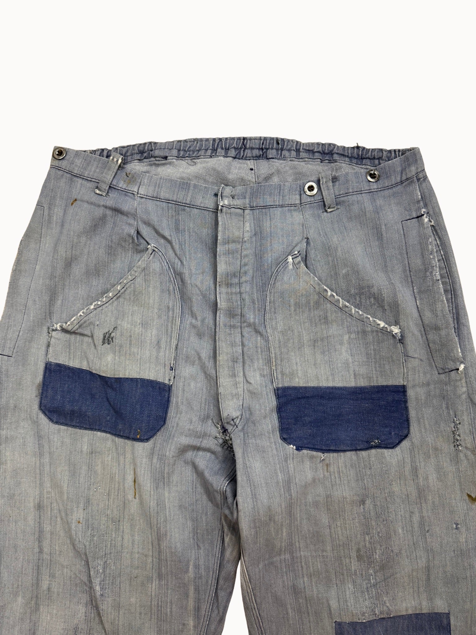 French Work Trousers — Indigo HBT, 1920s/30s - Shinka