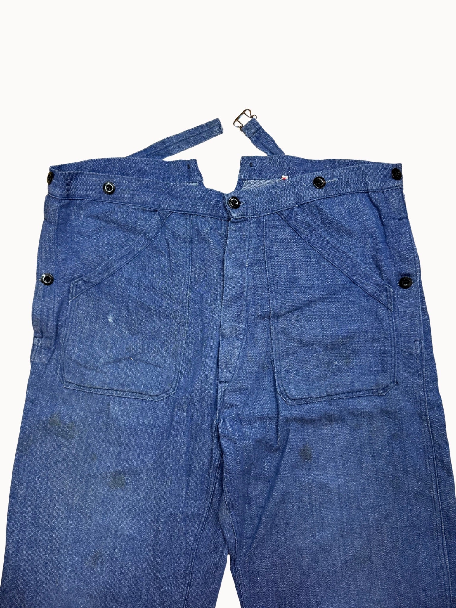 French Work Trousers — Indigo HBT, 1930s/40s - Shinka