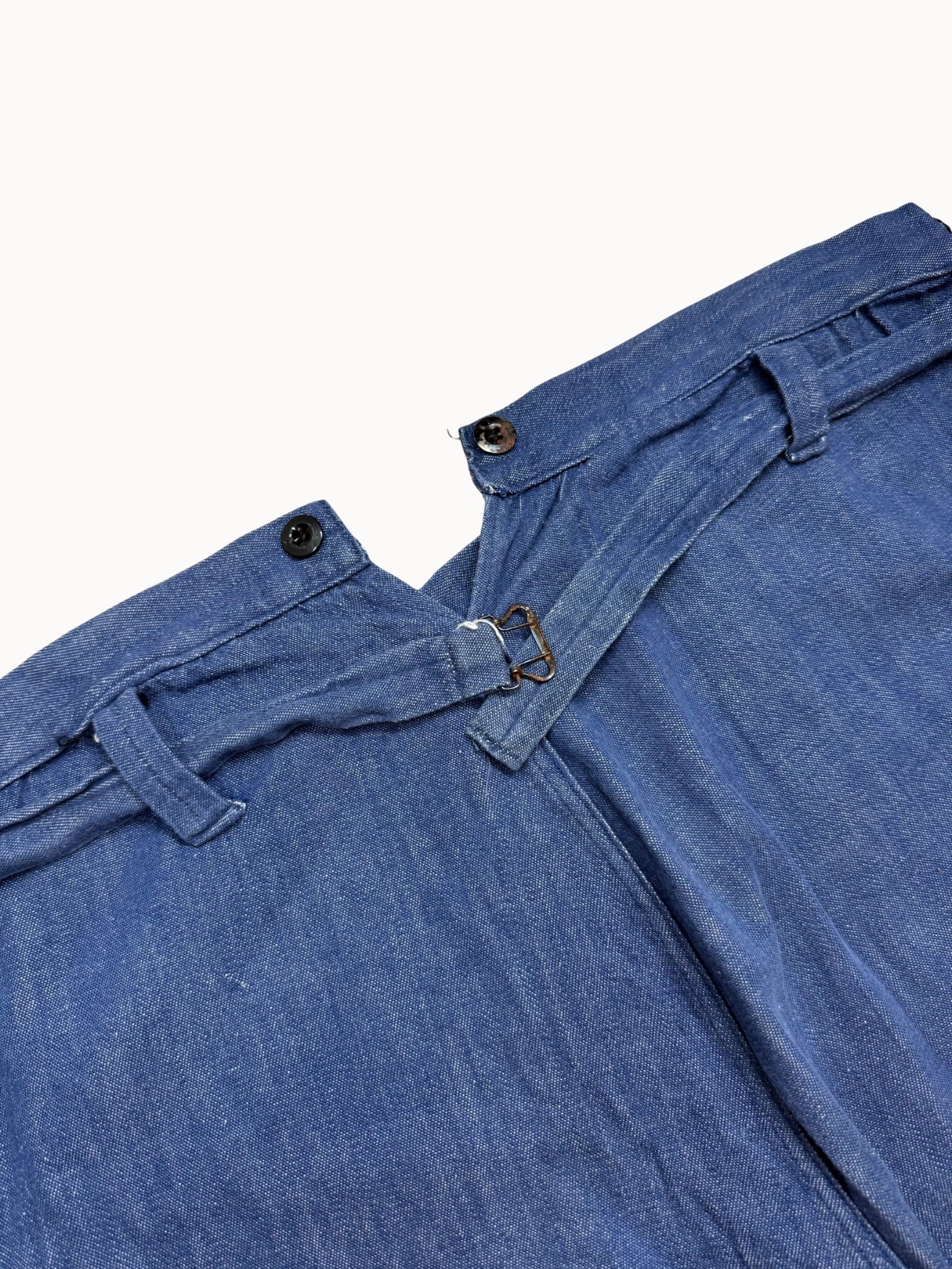 French Work Trousers — Indigo HBT, 1930s/40s - Shinka