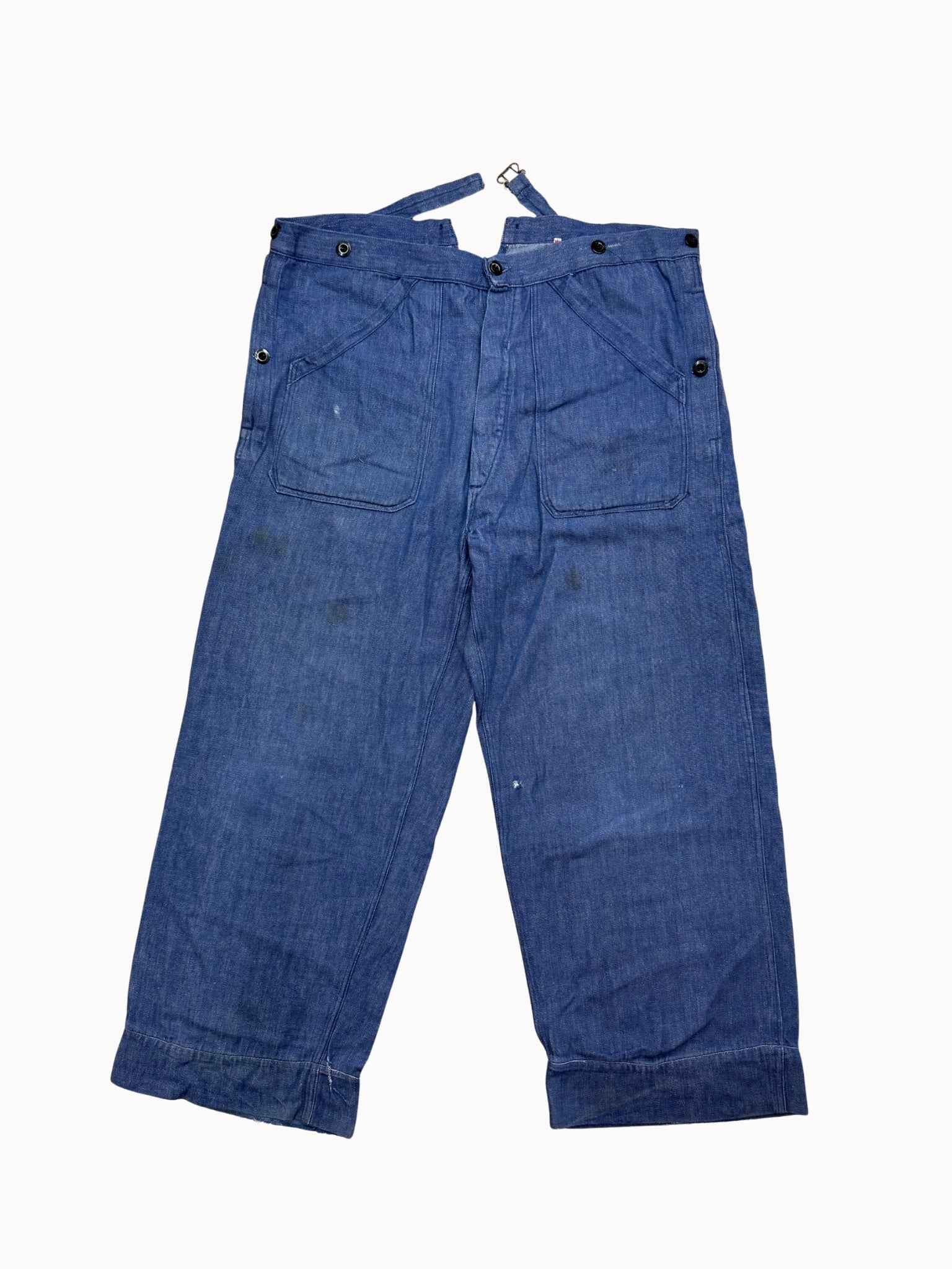 French Work Trousers — Indigo HBT, 1930s/40s - Shinka
