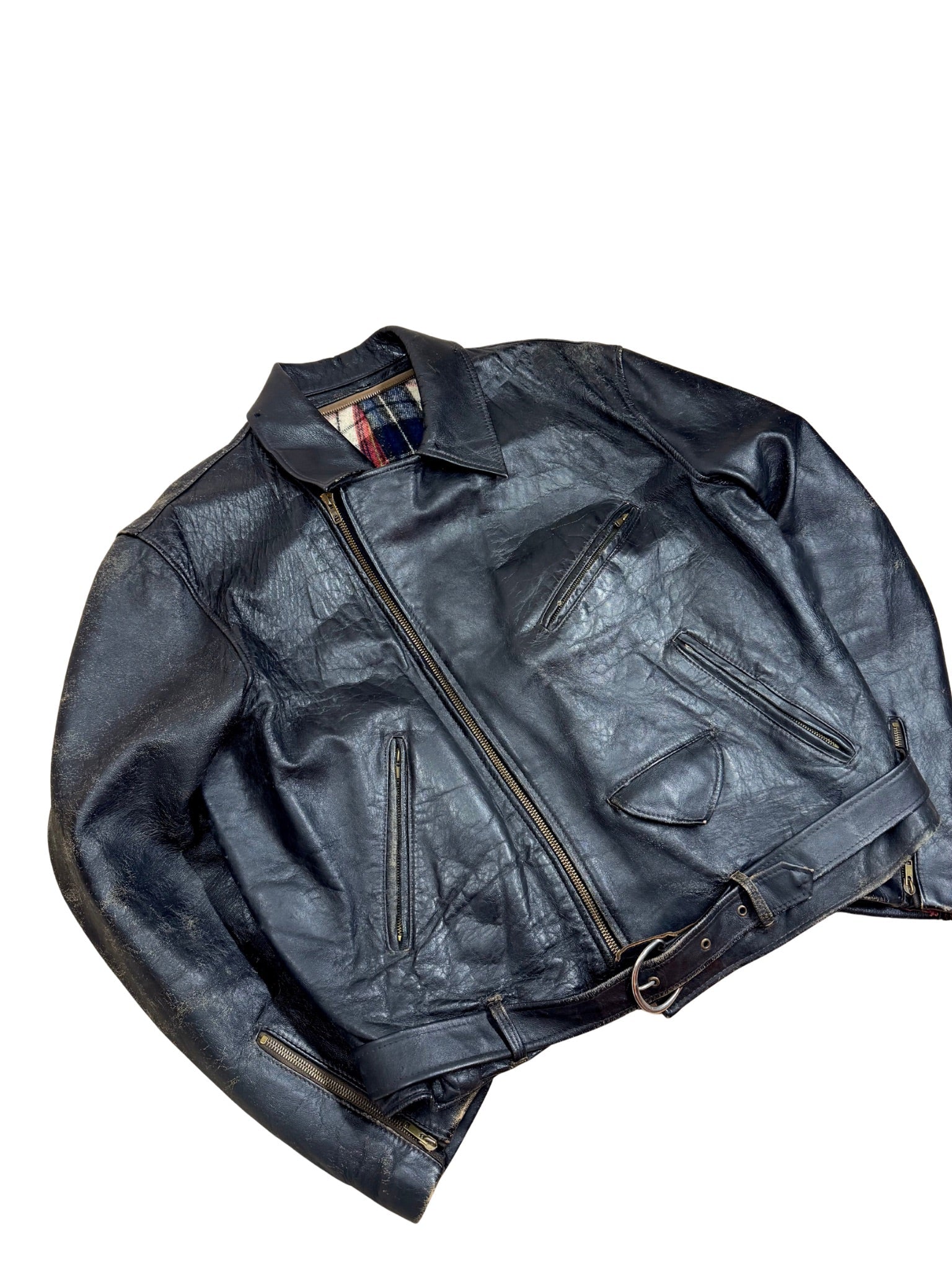 Leather Motorcycle Jacket – 1960s (L) - Shinka