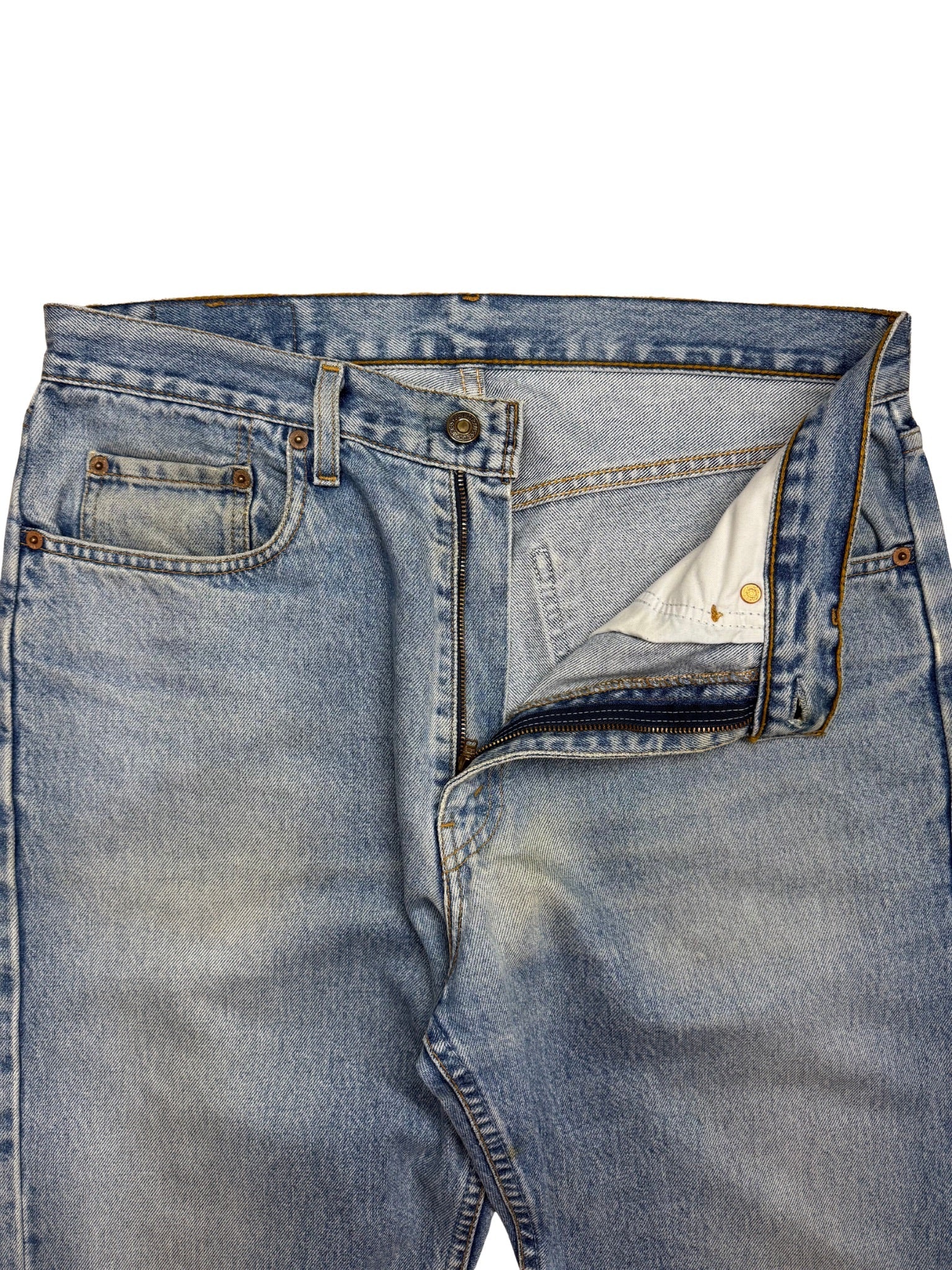 Levi’s 501 Orange Tab – Made in USA (90s Light Wash) (33x31) - Shinka