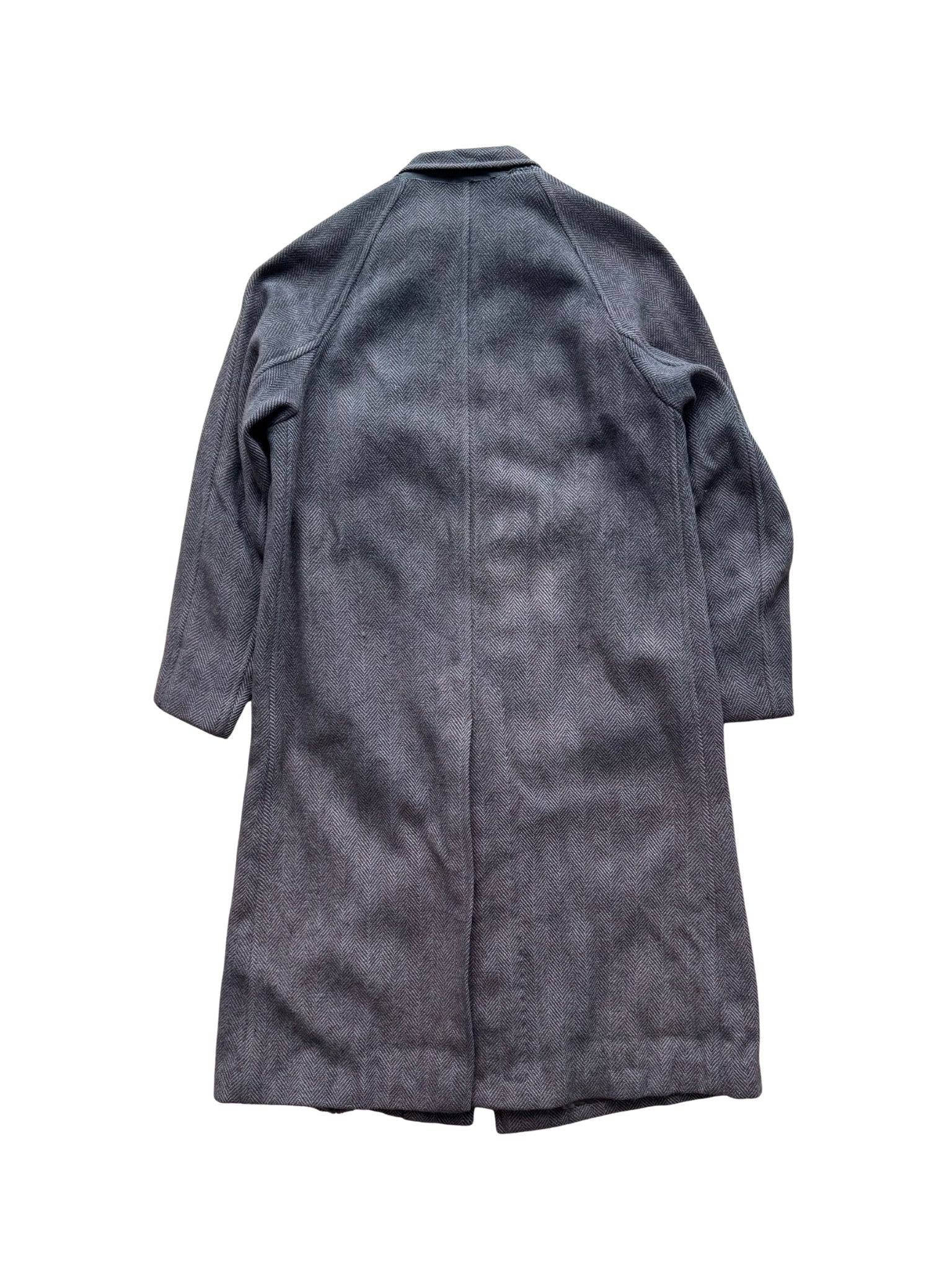 Nicholson Weatherproof Harris Tweed Overcoat – UK Made, 1940s–1950s (L - XL) - Shinka